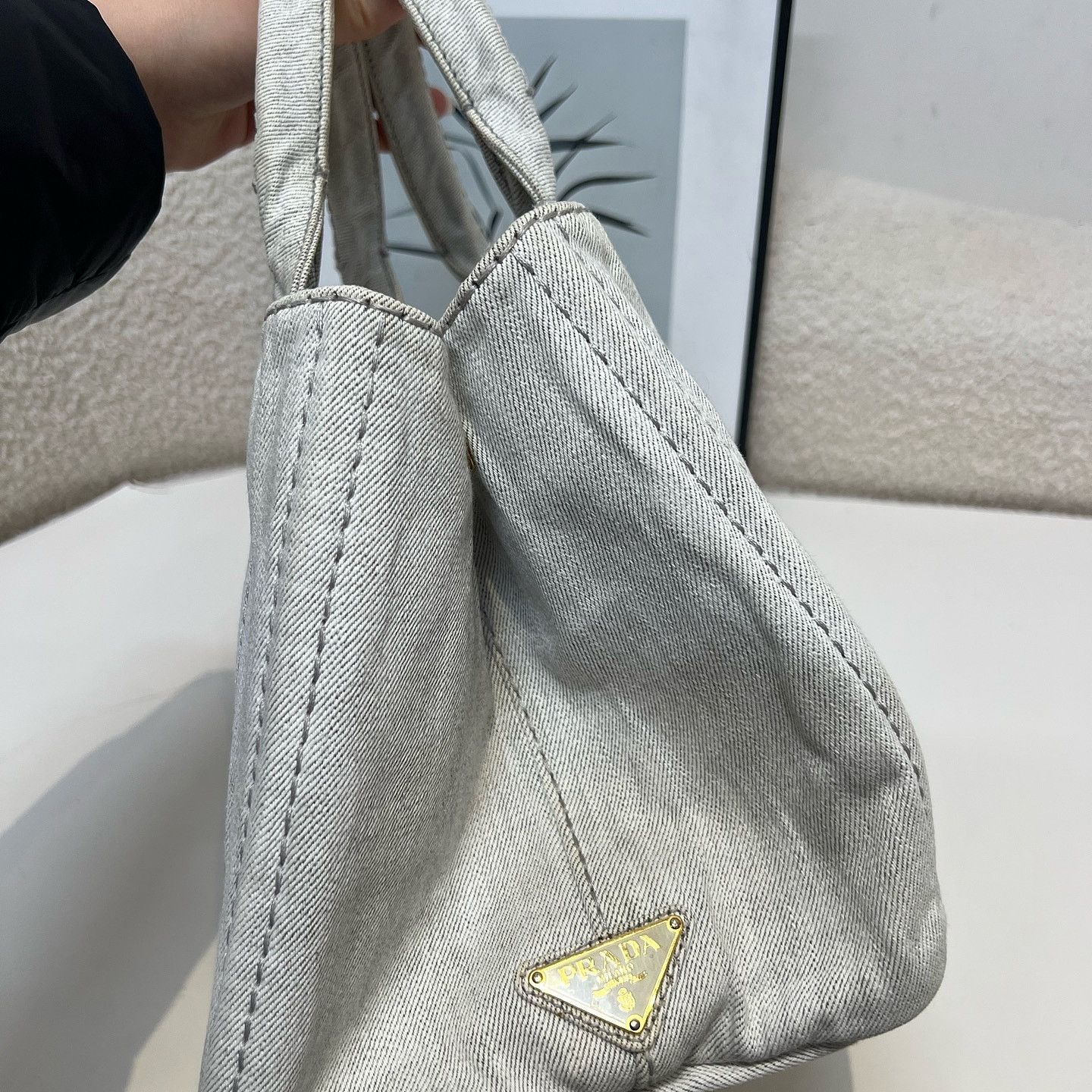 Prada Prada Canapa Logo Canvas Tote Bag Size ONE SIZE - 11 Thumbnail