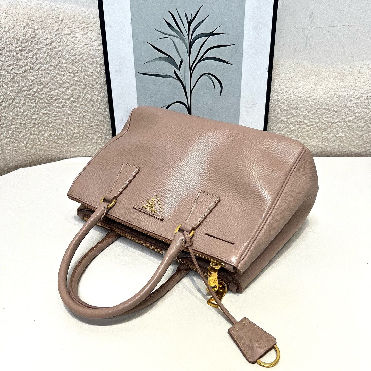 Prada Prada Saffiano Leather Handle Bag Size ONE SIZE - 7 Thumbnail