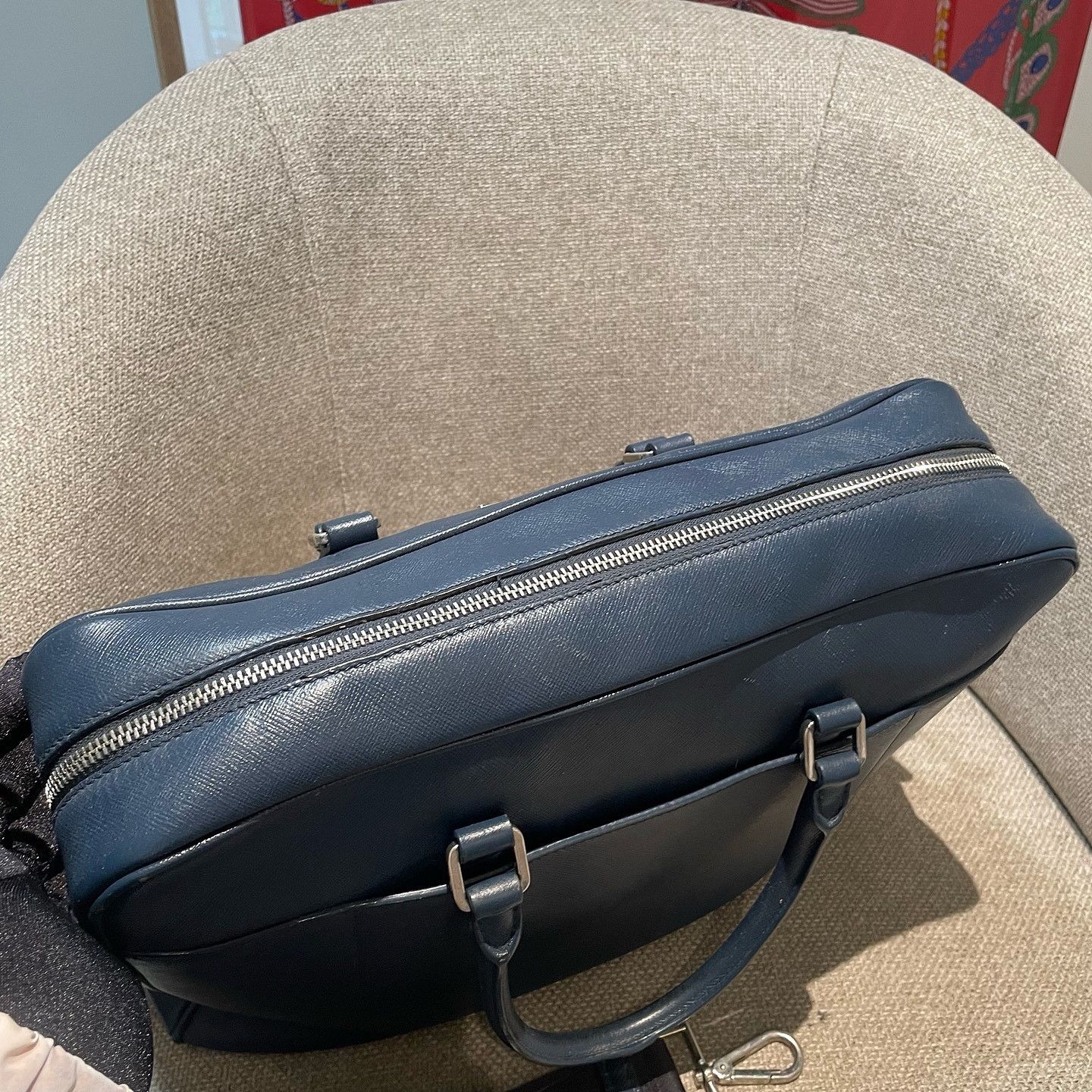 Prada Prada Saffiano Leather Briefcase Size ONE SIZE - 14 Thumbnail