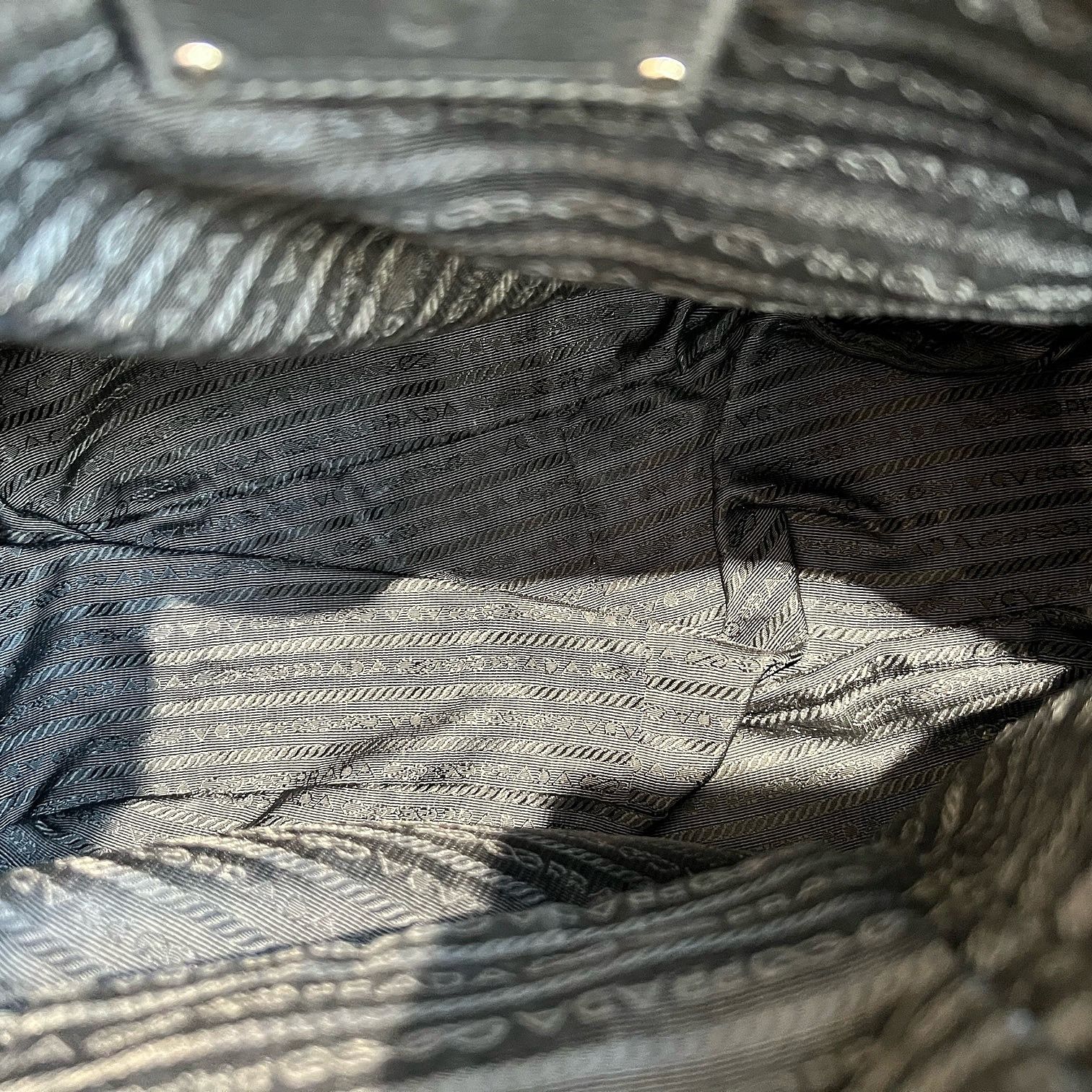 Prada PRADA Black Leather Tote Bag Size ONE SIZE - 5 Thumbnail