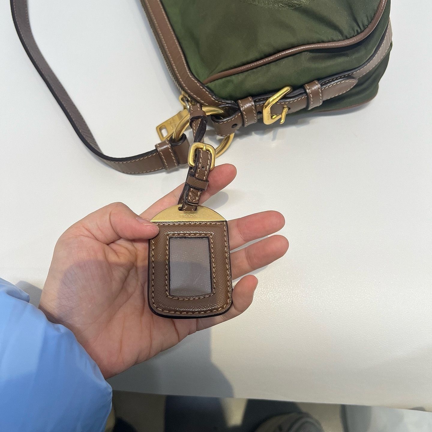 Prada Prada Nylon Shoulder Bag Green Size ONE SIZE - 16 Thumbnail