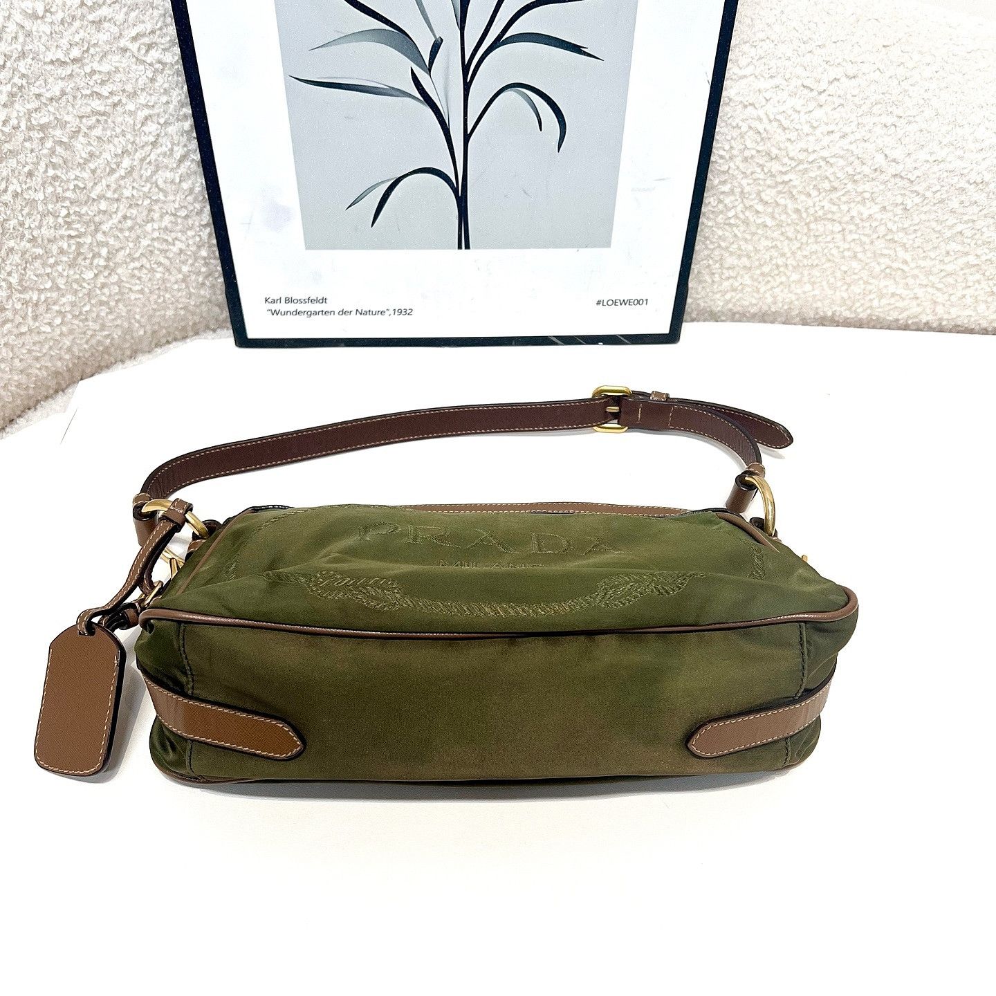 Prada Prada Nylon Shoulder Bag Green Size ONE SIZE - 8 Thumbnail