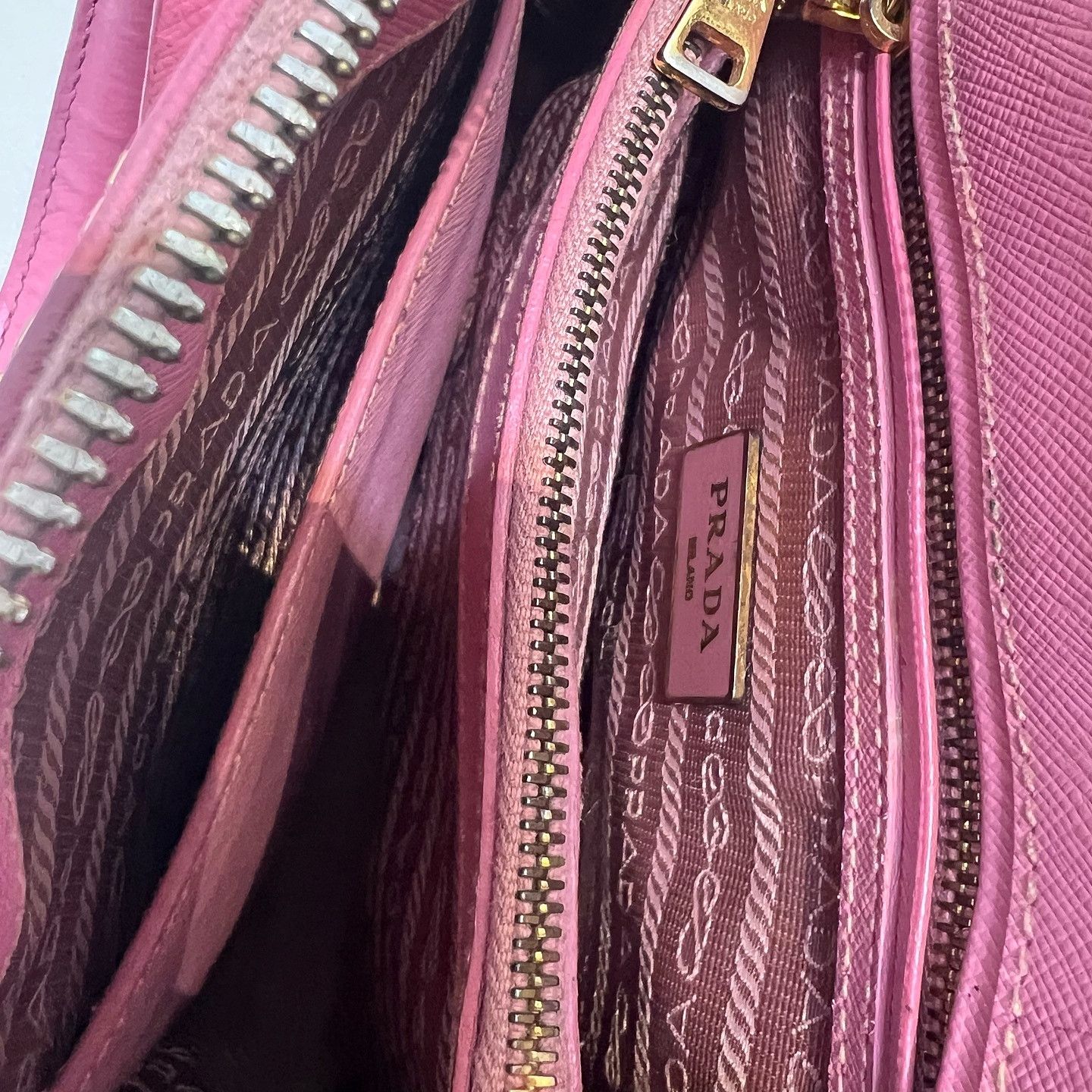 Prada Prada Pink Saffiano Leather Handle Bag One Size Size ONE SIZE - 19 Thumbnail