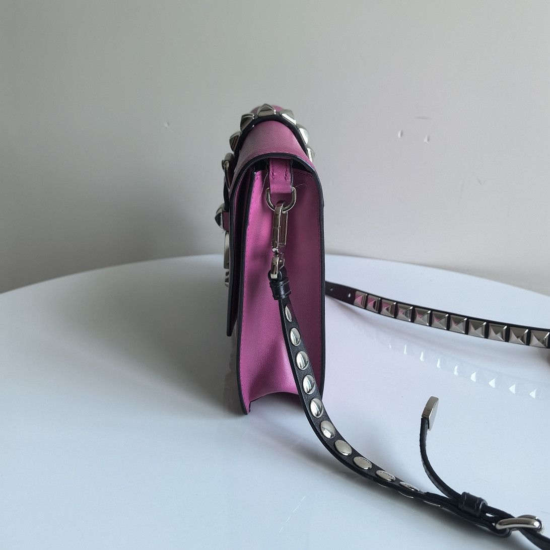 Prada Prada Pink Studded Shoulder Bag Size ONE SIZE - 6 Thumbnail