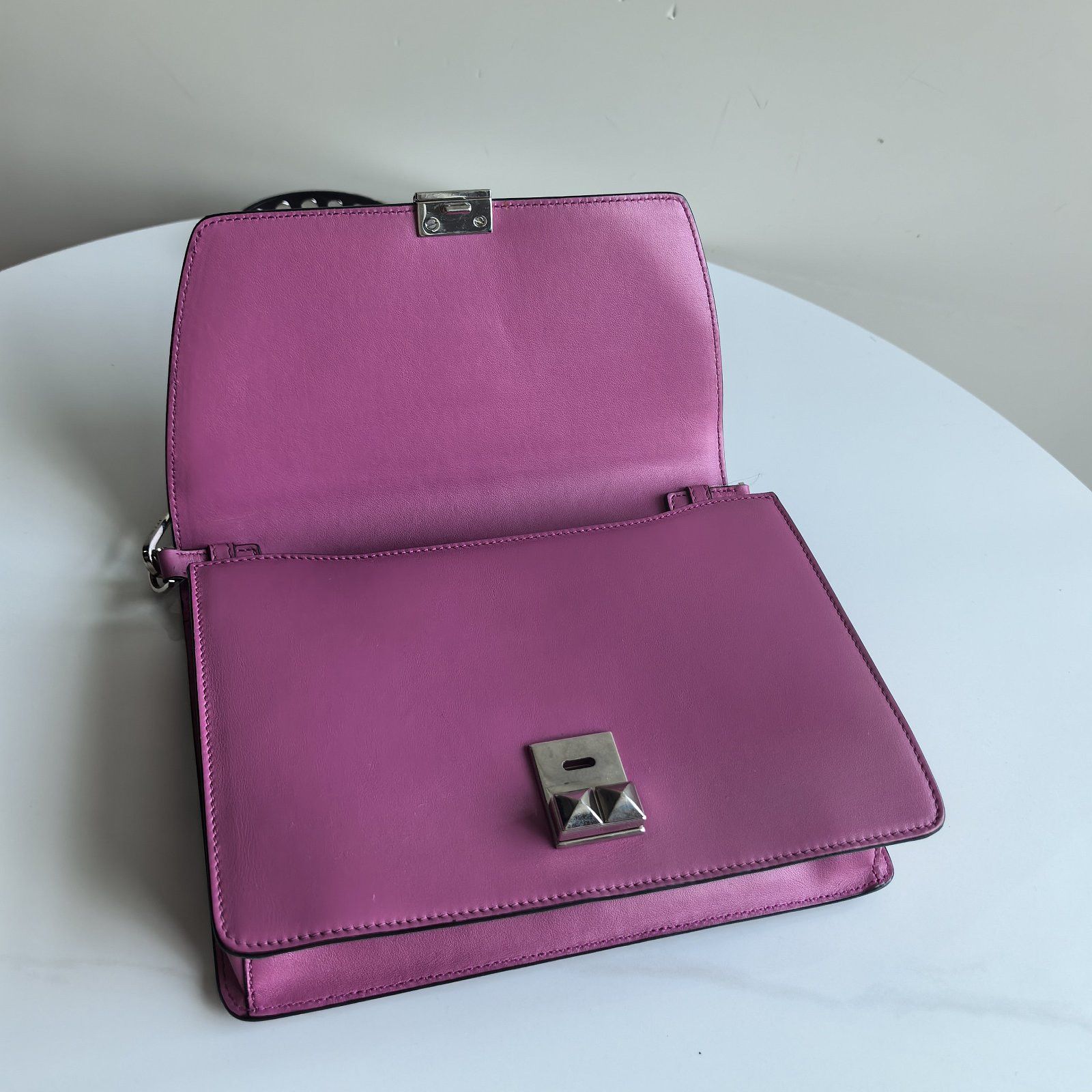 Prada Prada Pink Studded Shoulder Bag Size ONE SIZE - 10 Thumbnail