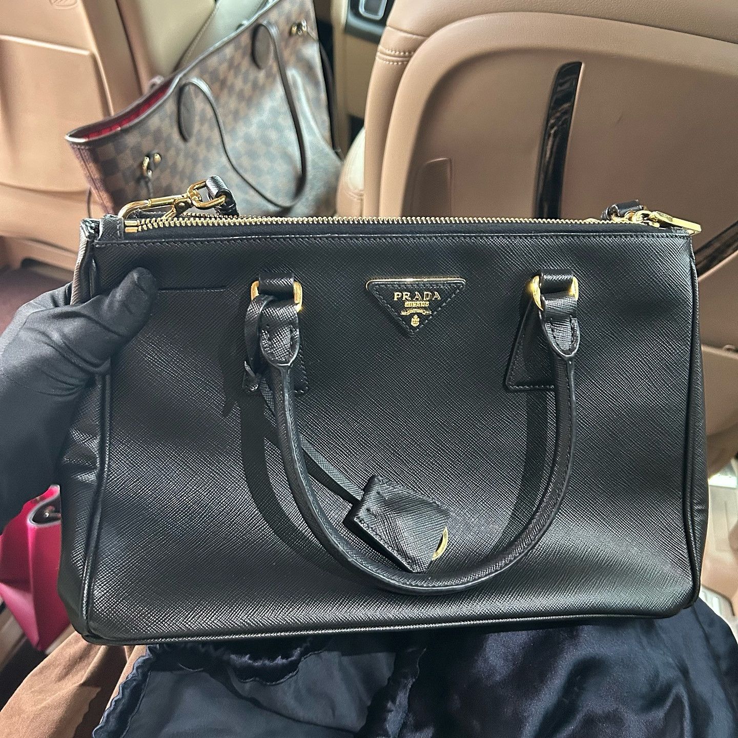 Prada Prada Saffiano Leather Galleria Bag ONE SIZE Size ONE SIZE - 17 Thumbnail