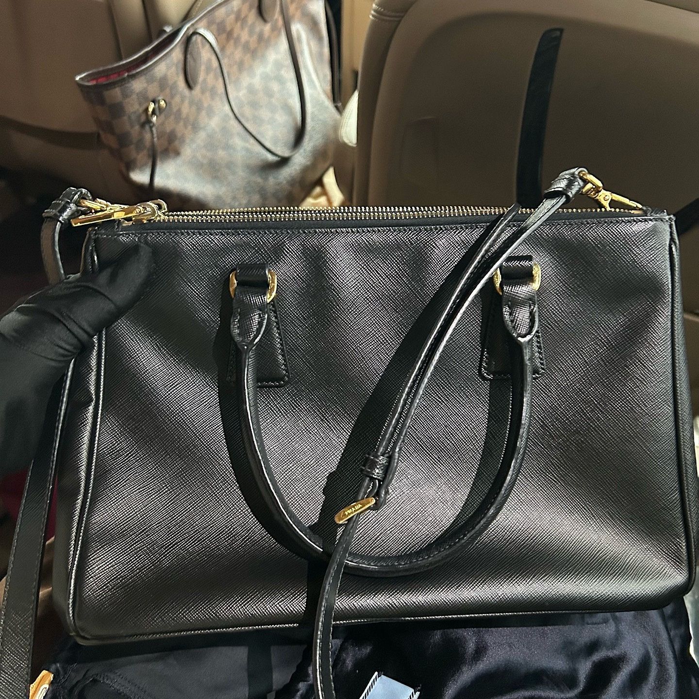 Prada Prada Saffiano Leather Galleria Bag ONE SIZE Size ONE SIZE - 18 Thumbnail