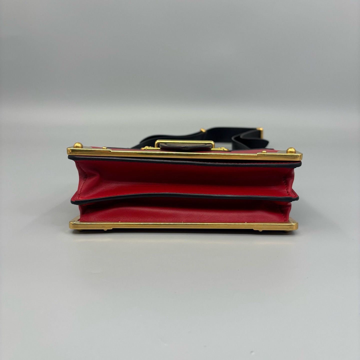Prada Prada Cahier Leather Shoulder Bag One Size Size ONE SIZE - 4 Thumbnail
