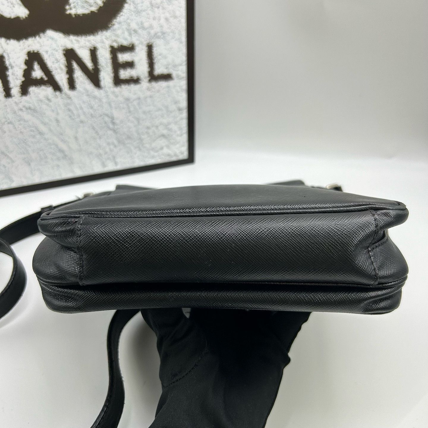 Prada Prada Saffiano Leather Crossbody Bag ONE SIZE Size ONE SIZE - 4 Thumbnail