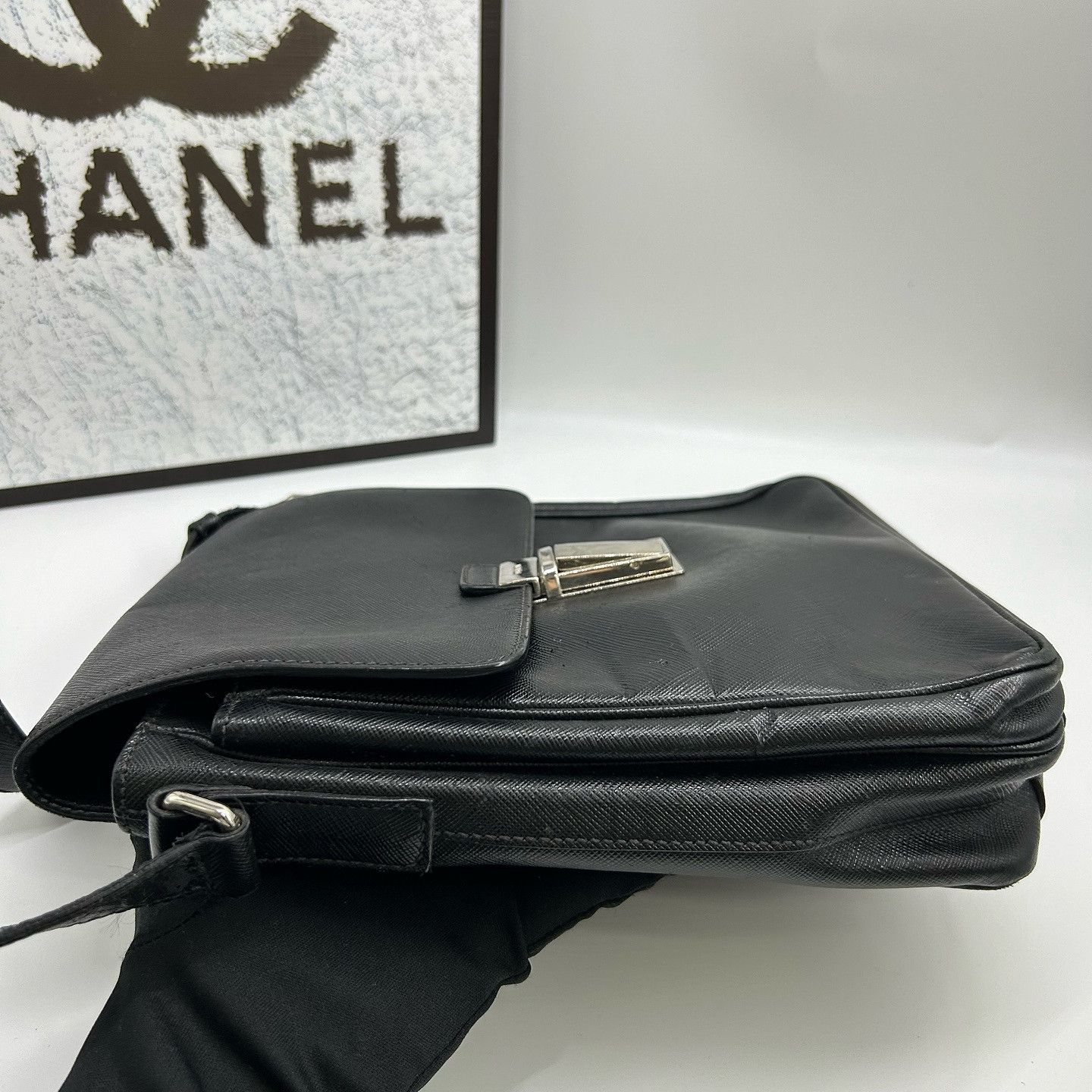 Prada Prada Saffiano Leather Crossbody Bag ONE SIZE Size ONE SIZE - 6 Thumbnail