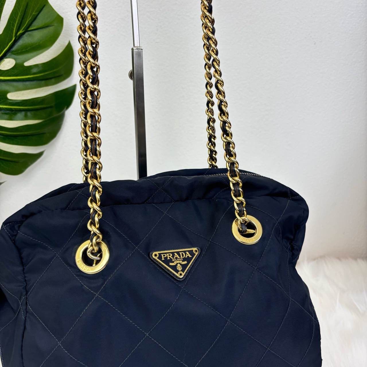 Prada Prada Quilted Nylon Chain Shoulder Bag Size ONE SIZE - 6 Thumbnail