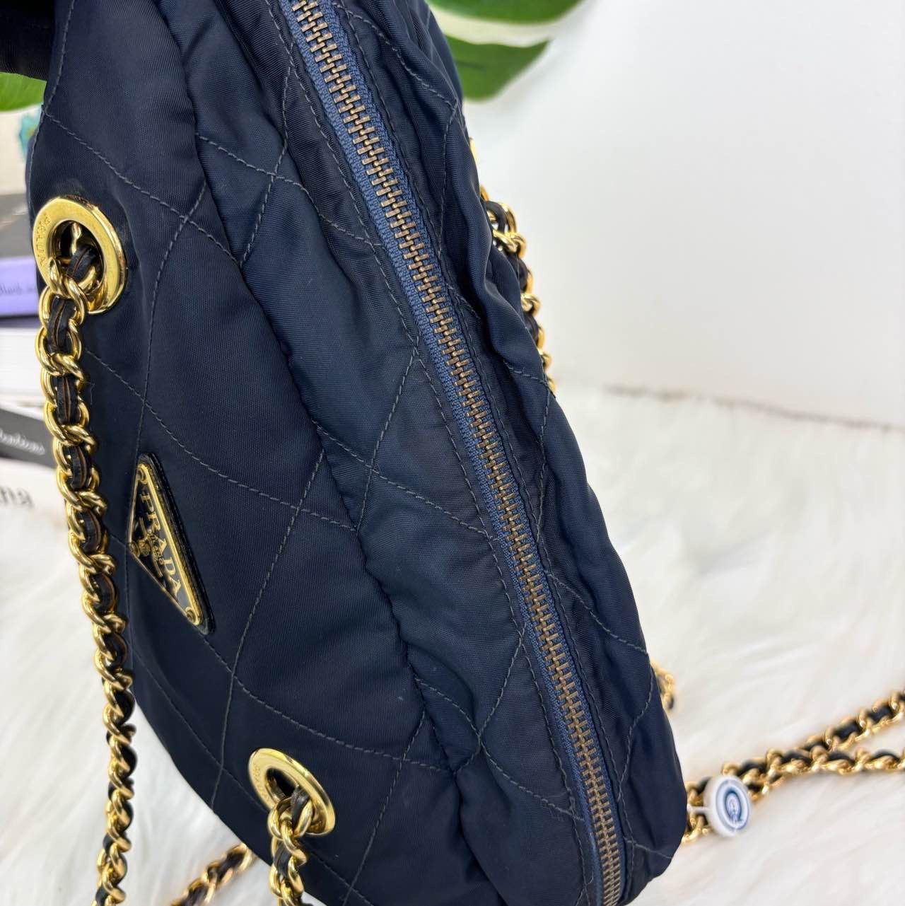 Prada Prada Quilted Nylon Chain Shoulder Bag Size ONE SIZE - 10 Thumbnail
