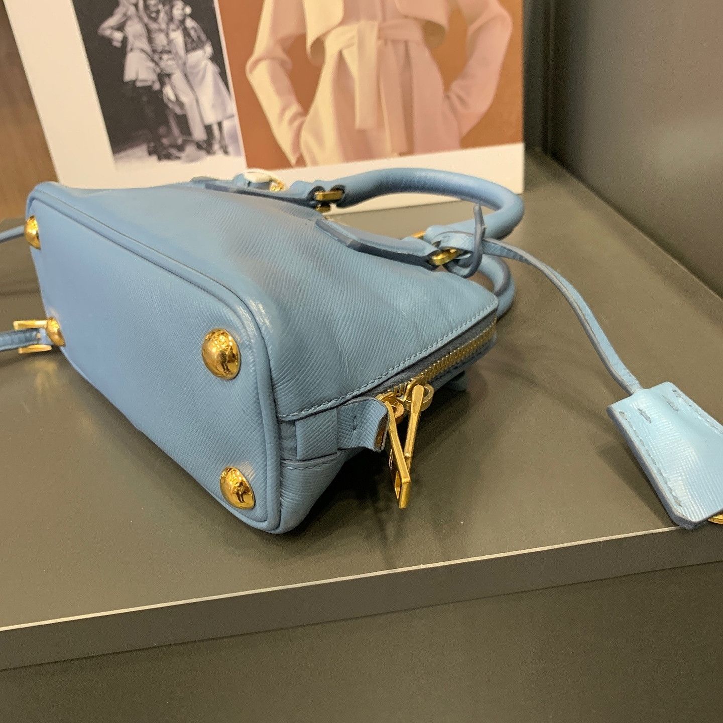 Prada Prada Saffiano Leather Handle Bag One Size Size ONE SIZE - 6 Thumbnail