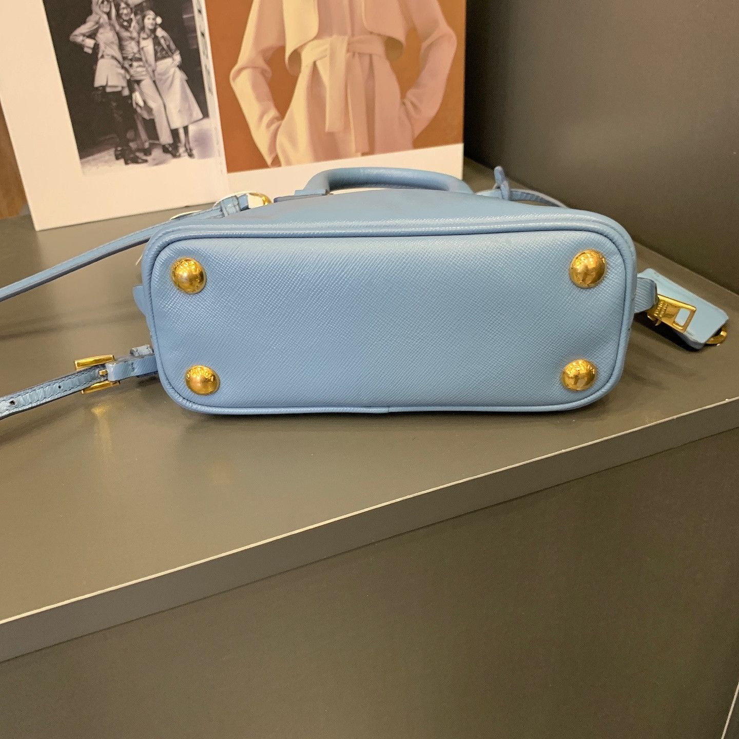 Prada Prada Saffiano Leather Handle Bag One Size Size ONE SIZE - 4 Thumbnail