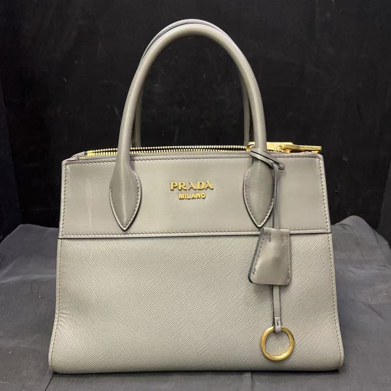 Prada Prada Saffiano Leather Handle Bag Size ONE SIZE - 2 Thumbnail