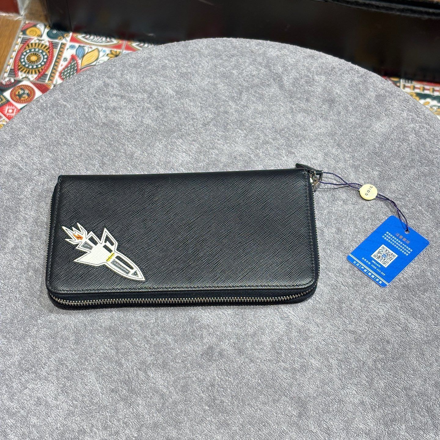 Prada PRADA Rocket Embroidery Saffiano Wallet ONE SIZE Size ONE SIZE - 2 Thumbnail