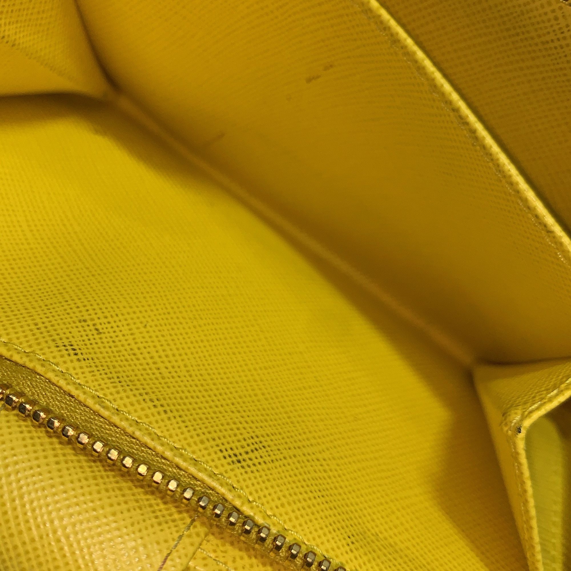 Prada Prada Saffiano Yellow Wallet Size ONE SIZE - 8 Thumbnail