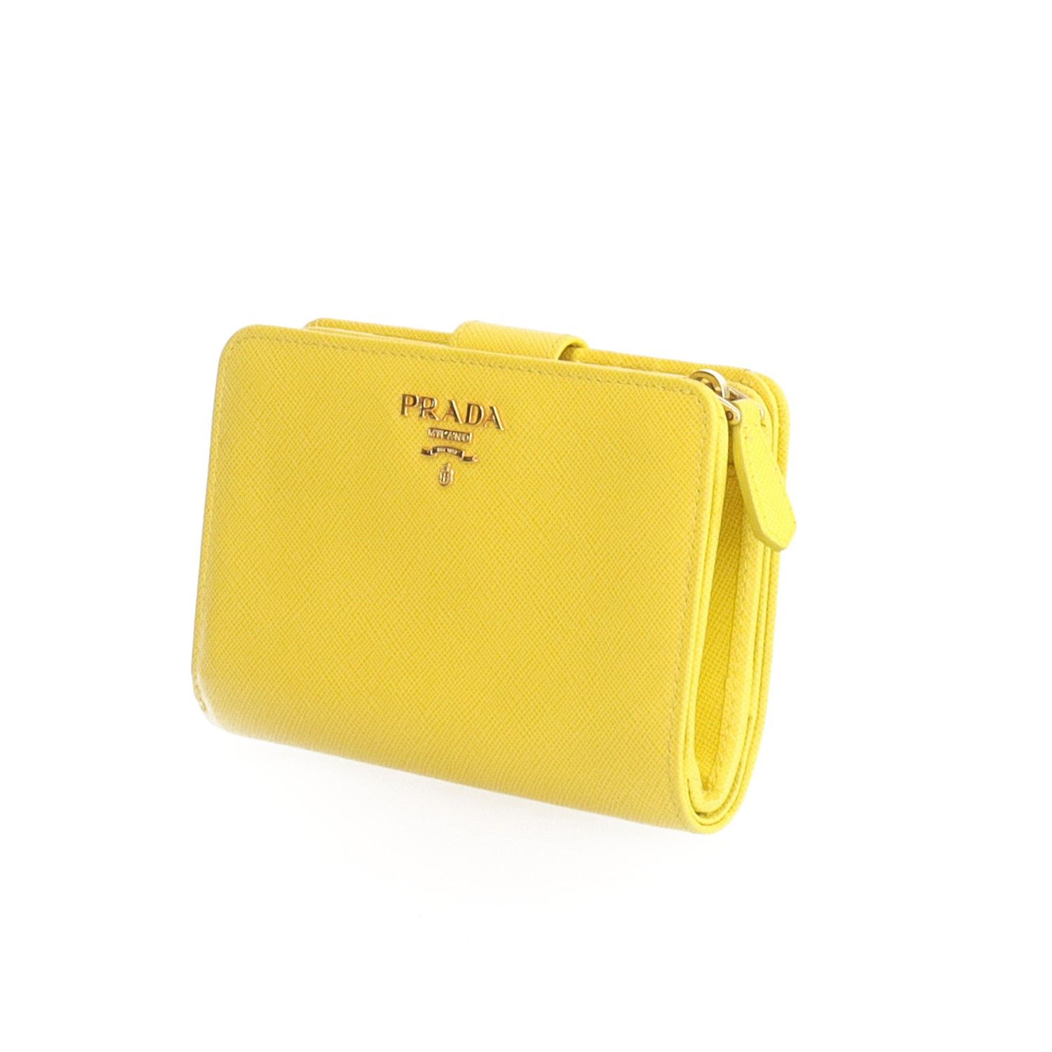 Prada Prada Saffiano Yellow Wallet Size ONE SIZE - 2 Thumbnail