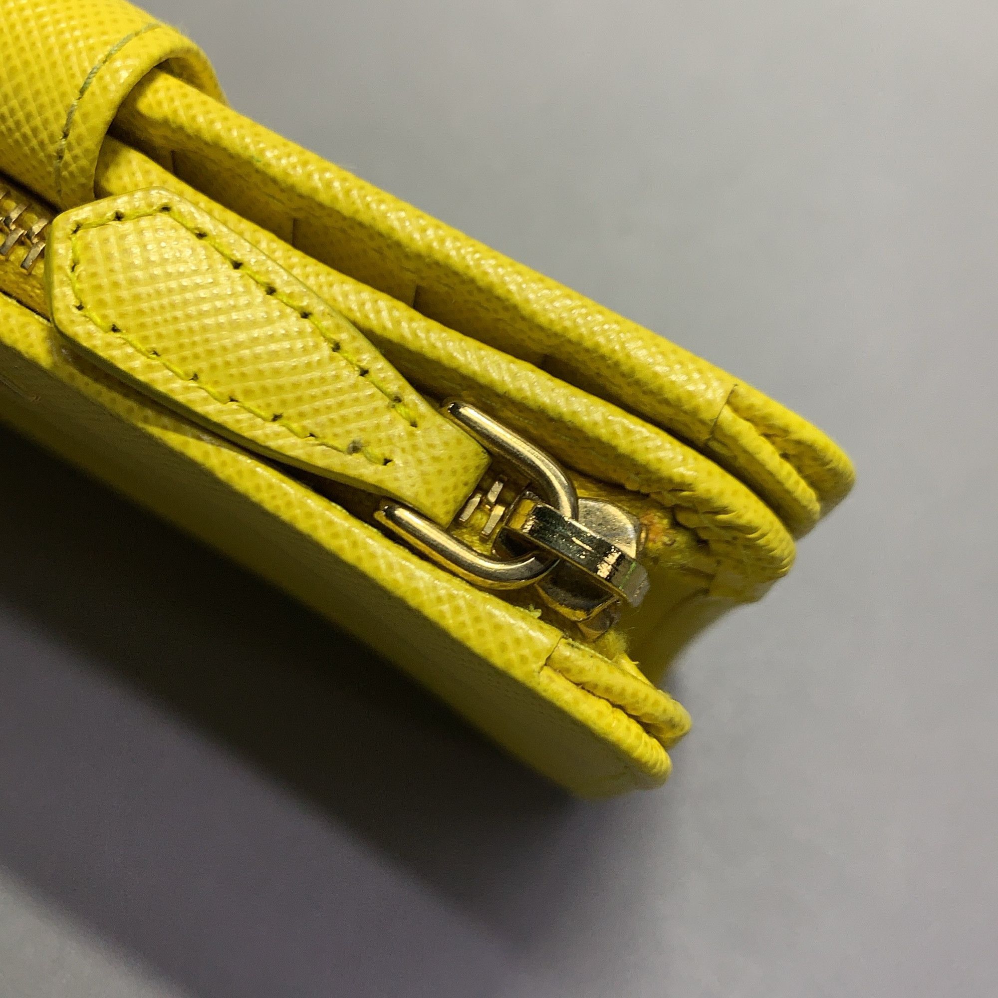 Prada Prada Saffiano Yellow Wallet Size ONE SIZE - 7 Thumbnail
