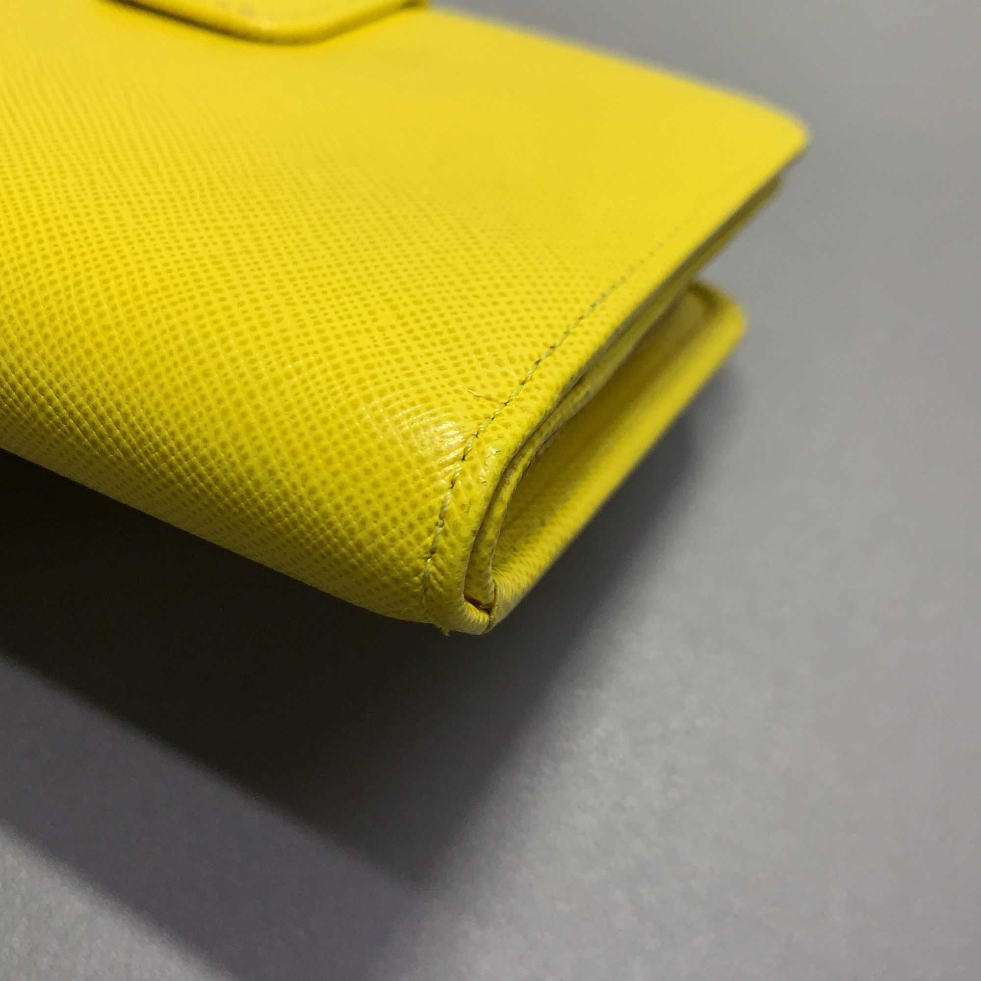 Prada Prada Saffiano Yellow Wallet Size ONE SIZE - 5 Thumbnail