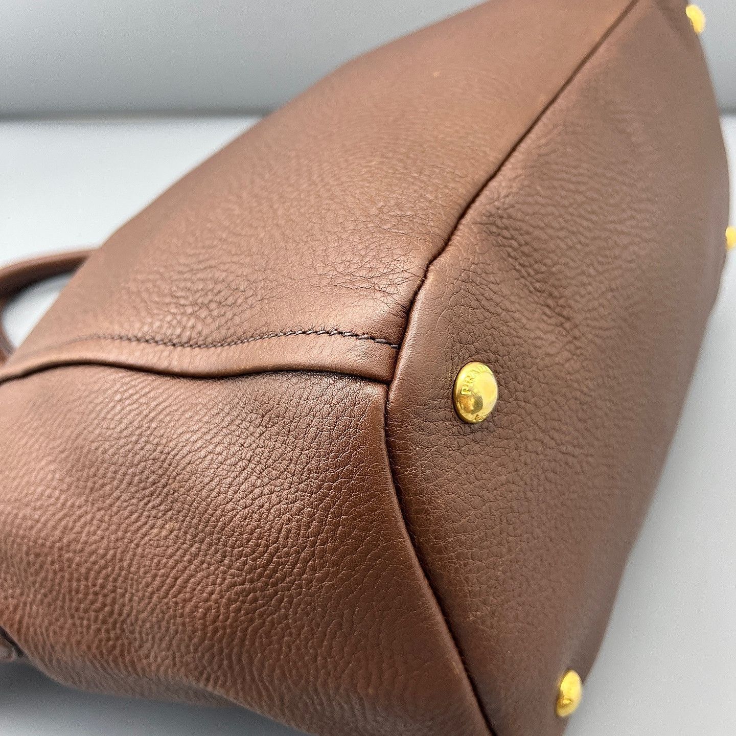Prada Prada Pebbled Leather Tote Bag ONE SIZE Size ONE SIZE - 20 Thumbnail