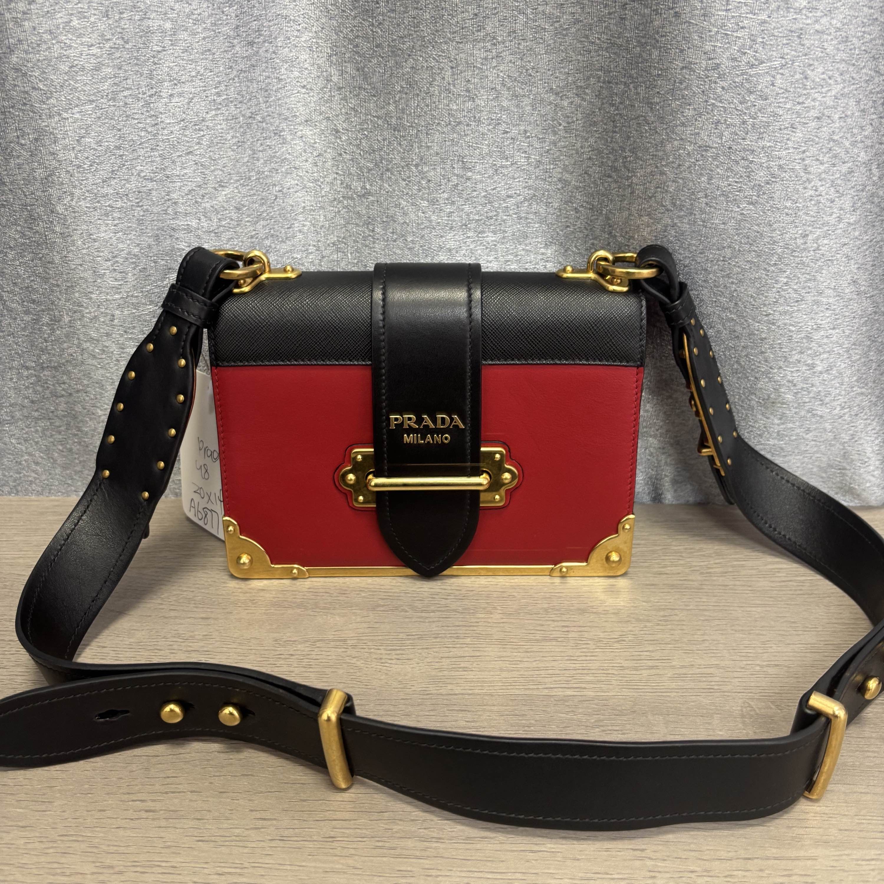 Prada Prada Cahier Leather Shoulder Bag Size ONE SIZE - 2 Thumbnail