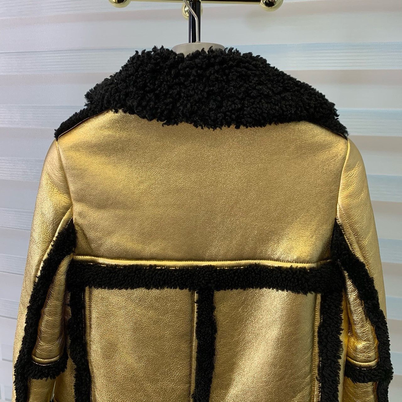 Prada Prada Metallic Leather Shearling Coat Size 38 Size XS / US 0-2 / IT 36-38 - 6 Thumbnail