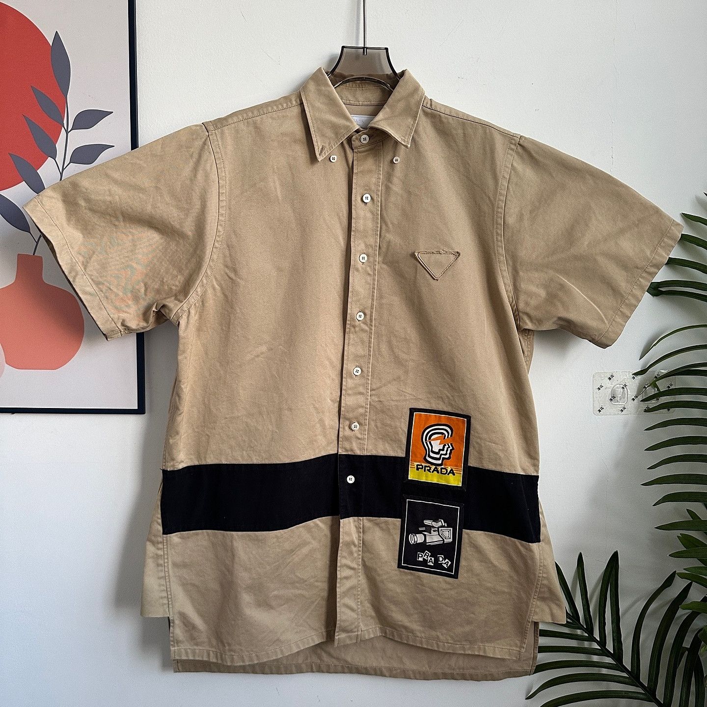 Prada PRADA Graphic Patch Short Sleeve Shirt Size S Size US S / EU 44-46 / 1 - 9 Thumbnail