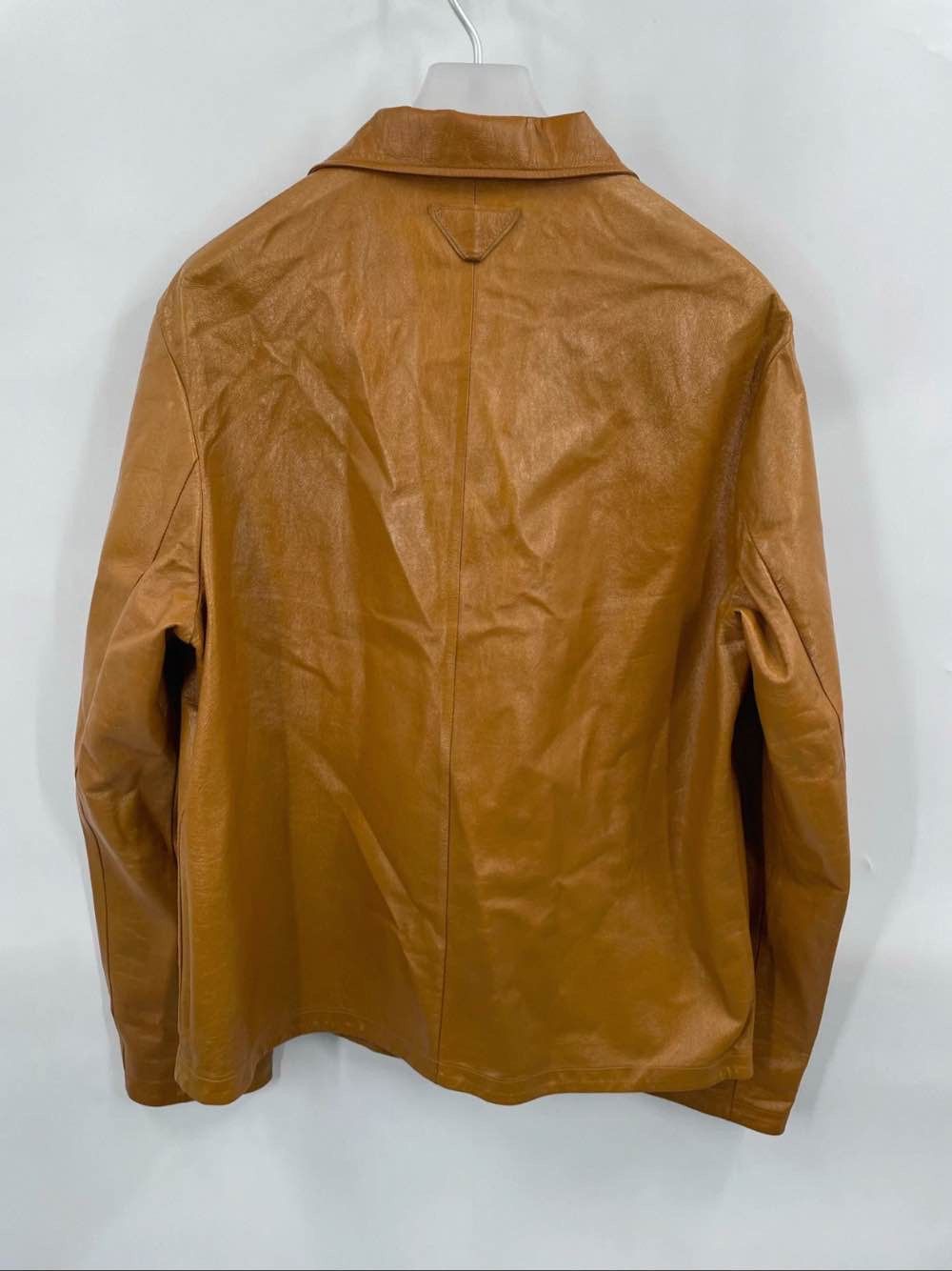 Prada Prada Caramel Leather Button Up Shirt Size S Size US S / EU 44-46 / 1 - 2 Thumbnail