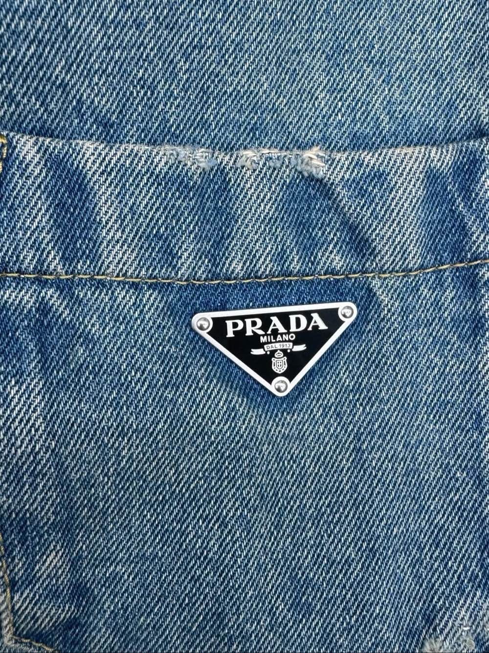 Prada Prada Logo Patch Denim Shirt Size 44 Size M / US 6-8 / IT 42-44 - 5 Thumbnail