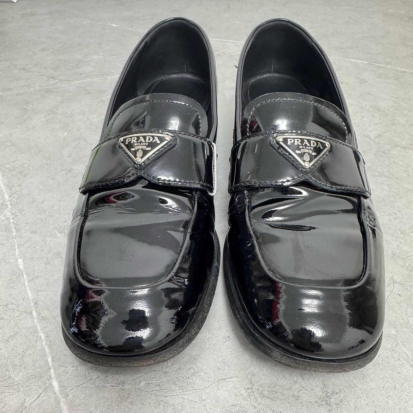 Prada Prada Patent Leather Triangle Logo Loafers Size 38.5 Size US 8.5 / IT 38.5 - 2 Thumbnail