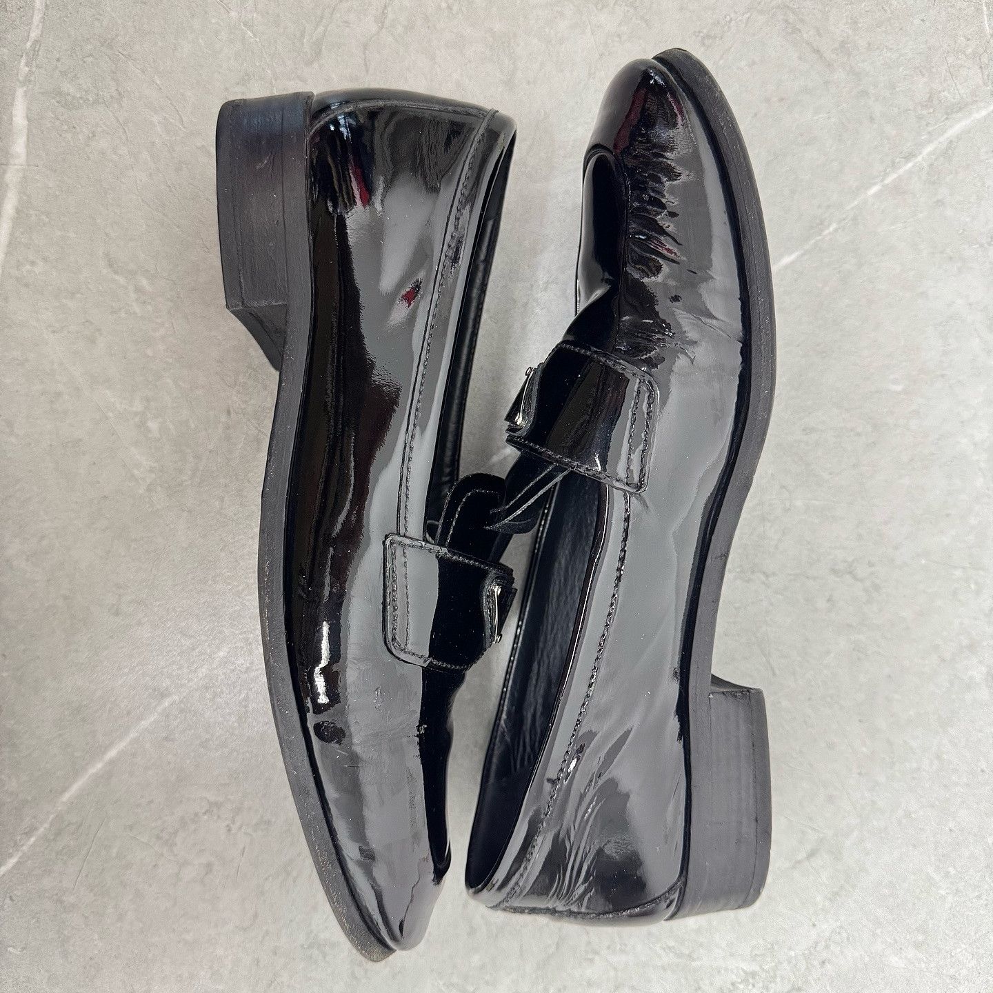 Prada Prada Patent Leather Triangle Logo Loafers Size 38.5 Size US 8.5 / IT 38.5 - 6 Thumbnail