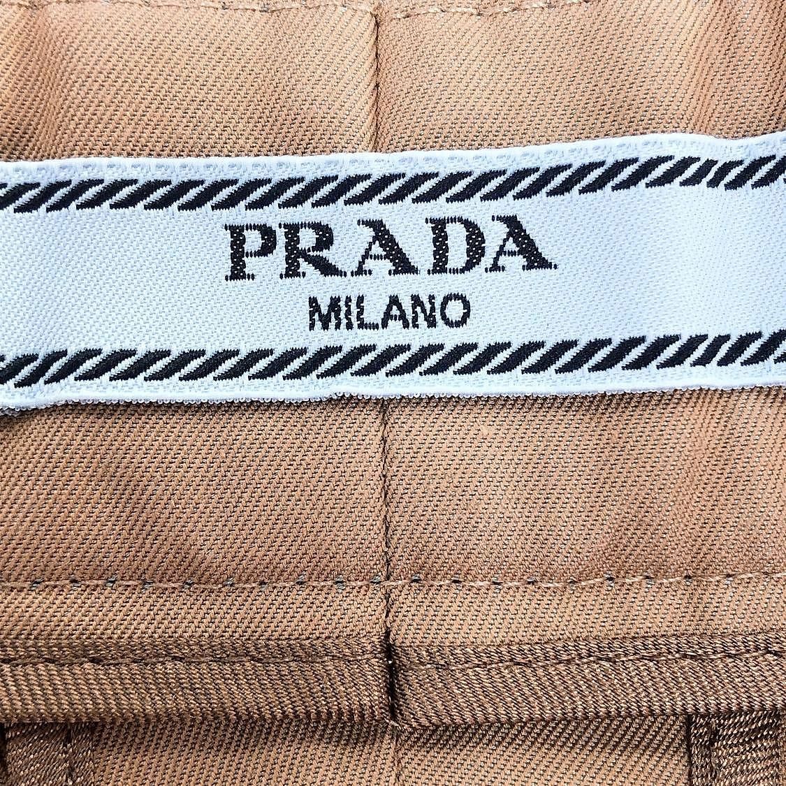 Prada Prada Leather Trim Cotton Shorts Size 38 Size 26" / US 2 / IT 38 - 3 Thumbnail