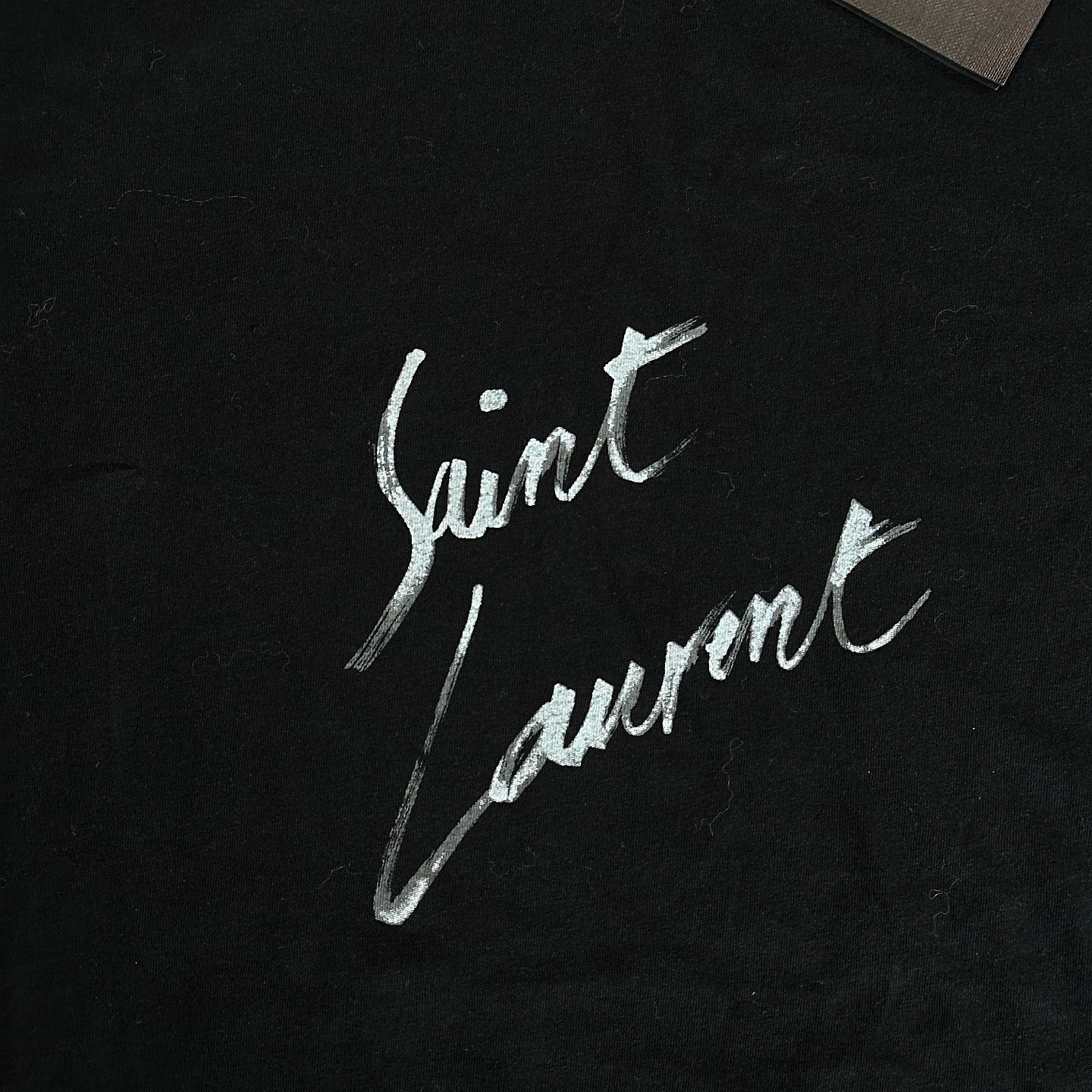 Saint Laurent Paris Saint Laurent Script Logo T-Shirt Size M Size US M / EU 48-50 / 2 - 5 Thumbnail