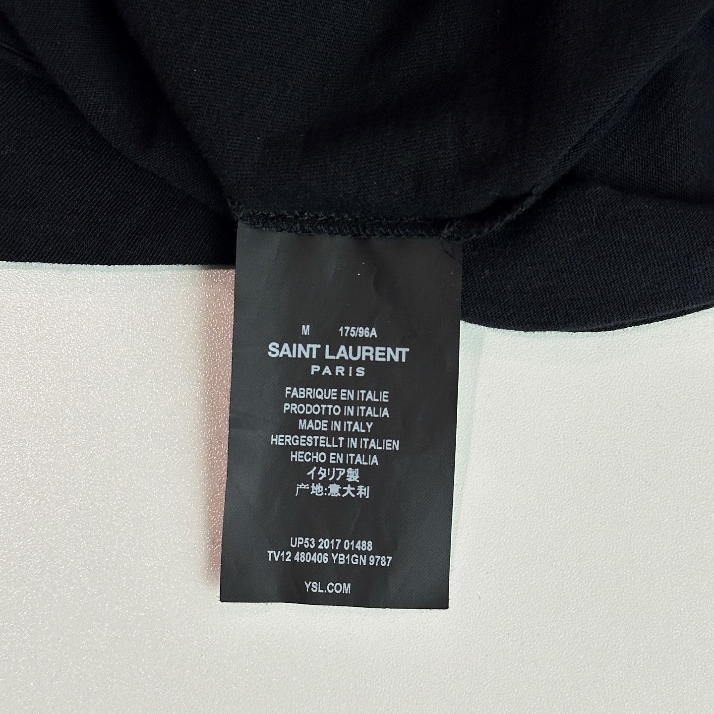 Saint Laurent Paris Saint Laurent Script Logo T-Shirt Size M Size US M / EU 48-50 / 2 - 4 Thumbnail