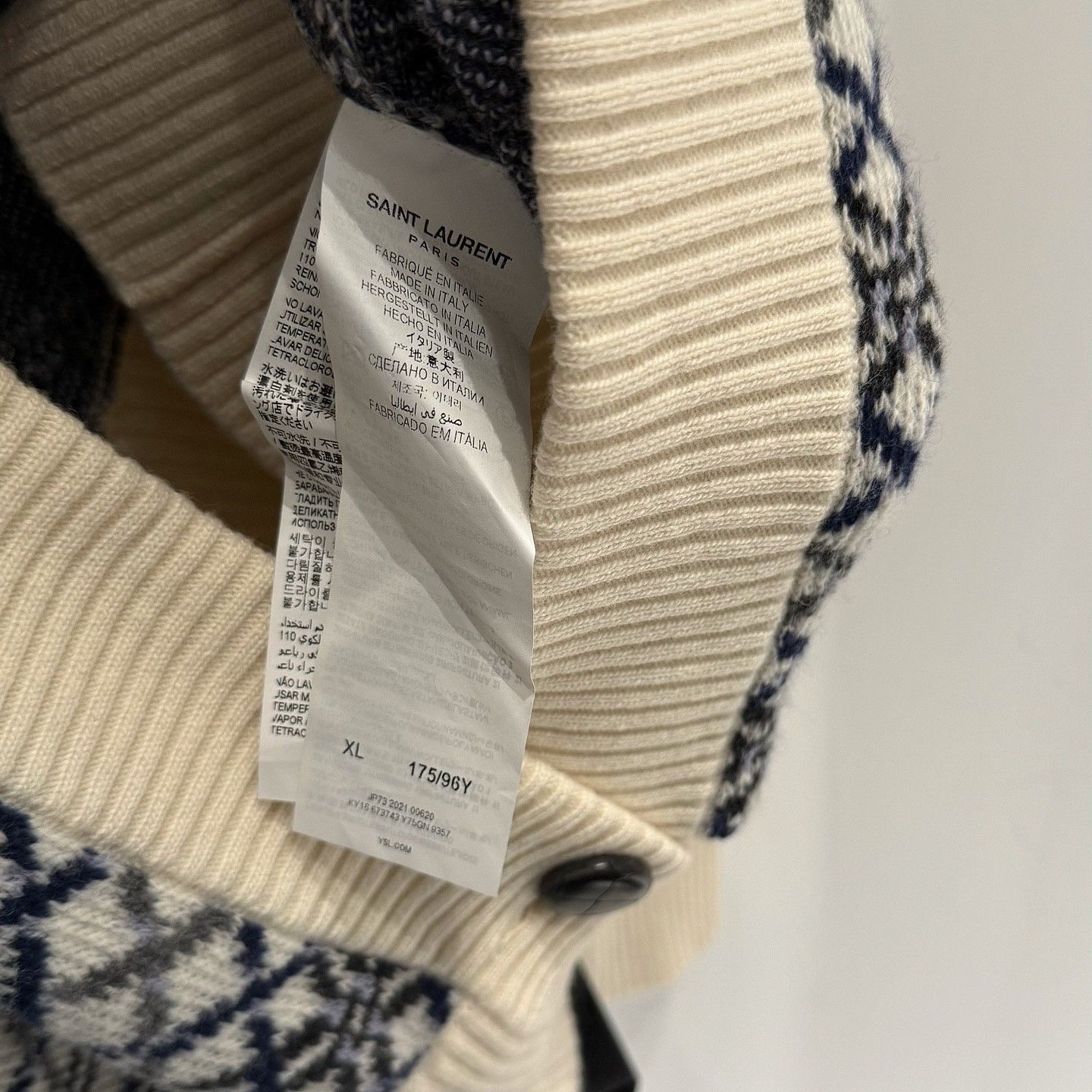 Saint Laurent Paris Saint Laurent Geometric Cardigan Size XL Size XL / US 12-14 / IT 48-50 - 4 Thumbnail