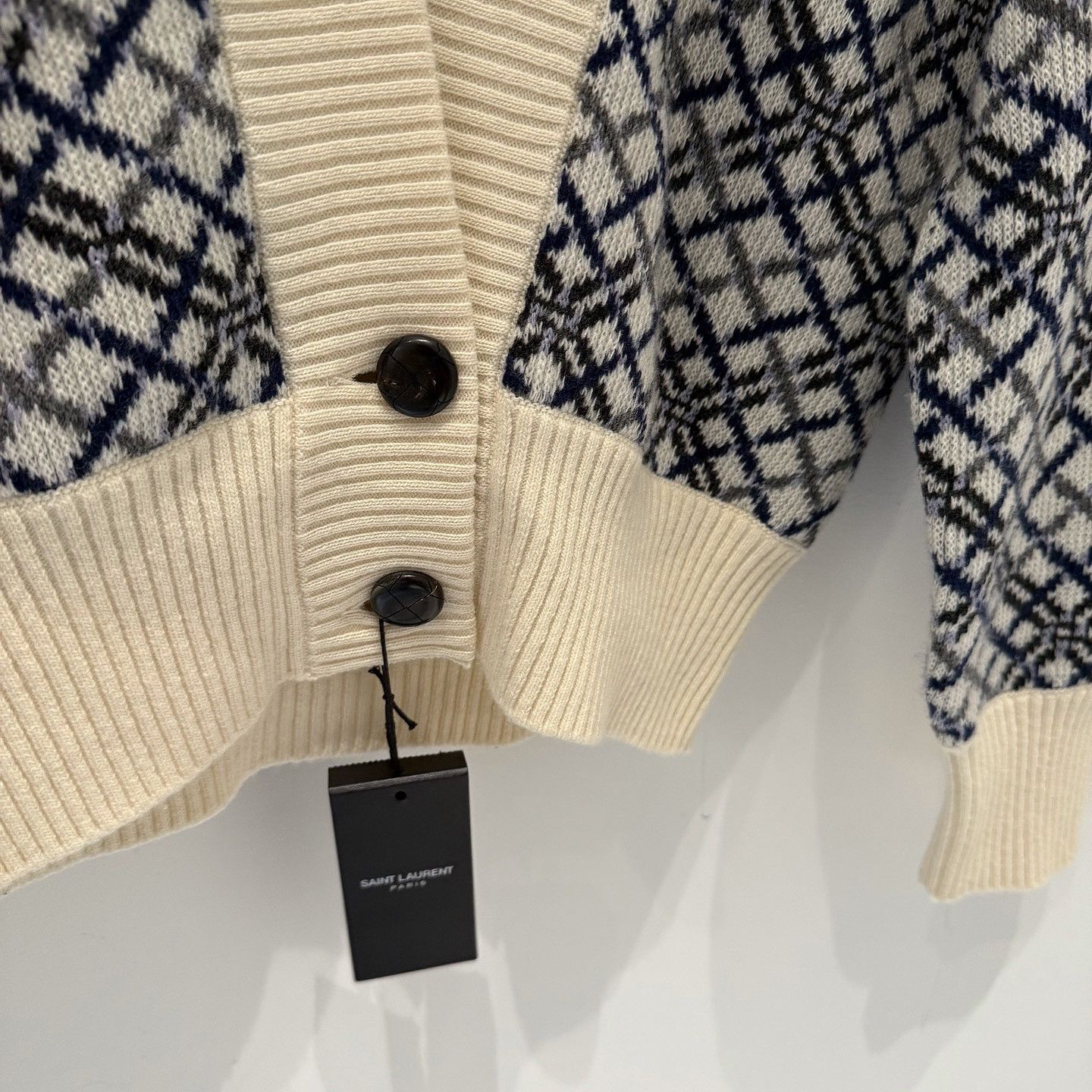 Saint Laurent Paris Saint Laurent Geometric Cardigan Size XL Size XL / US 12-14 / IT 48-50 - 5 Thumbnail