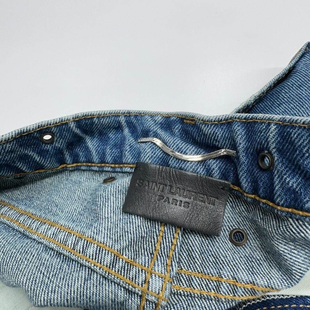 Saint Laurent Paris Saint Laurent Grommet Frayed Denim Shorts Size 31 Size 31" - 4 Thumbnail
