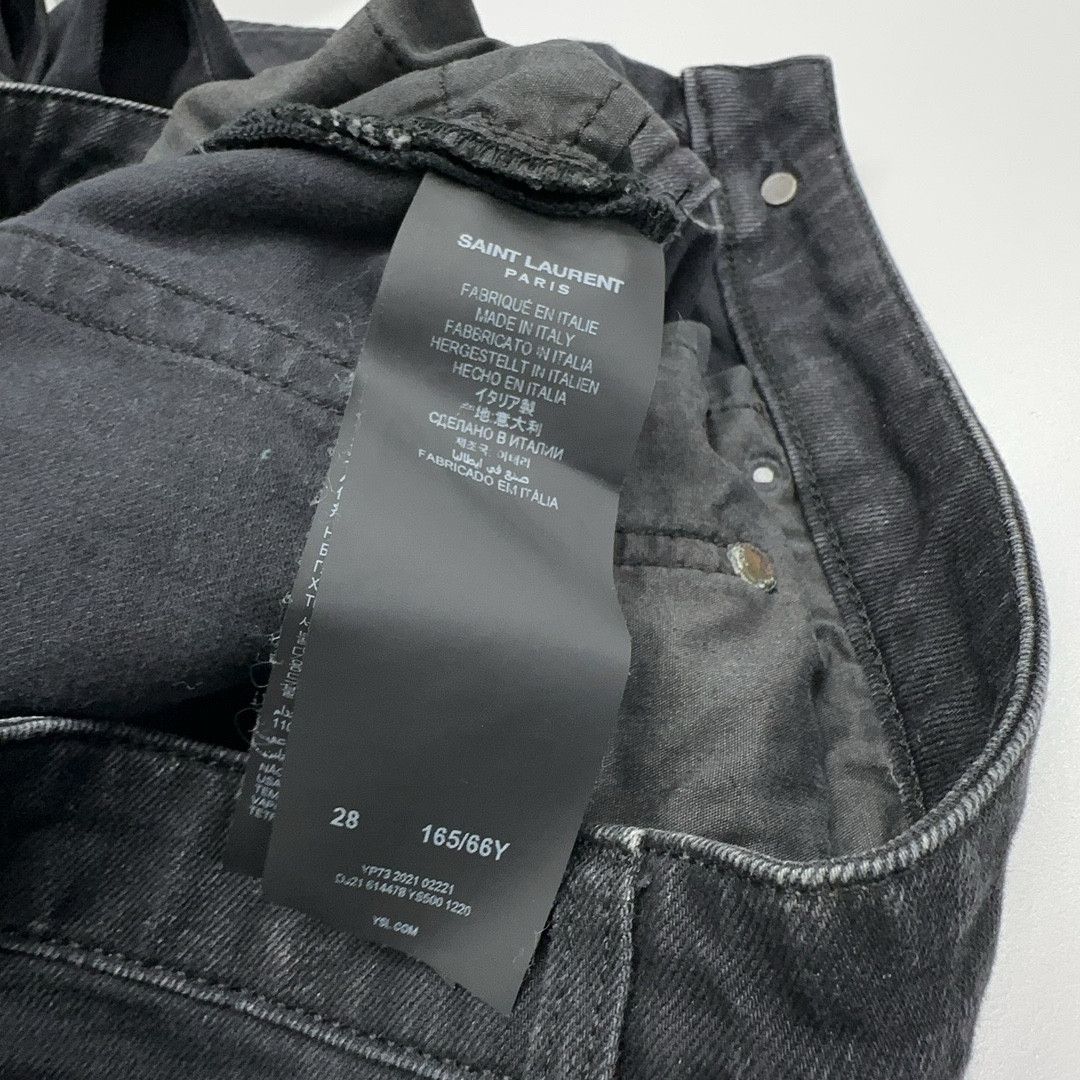 Saint Laurent Paris Saint Laurent Black Denim Jeans Size 28 Size 28" / US 6 / IT 42 - 5 Thumbnail