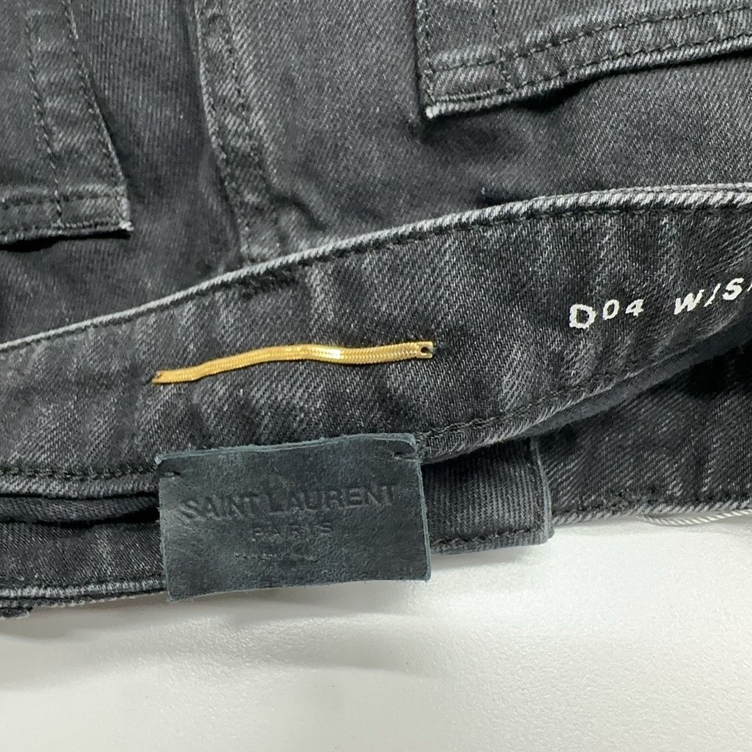 Saint Laurent Paris Saint Laurent Black Denim Jeans Size 28 Size 28" / US 6 / IT 42 - 4 Thumbnail