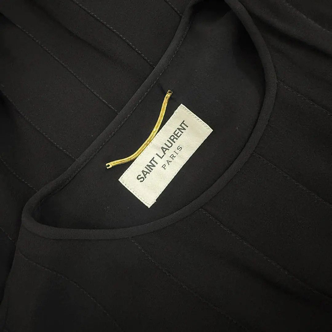 Saint Laurent Paris Saint Laurent Black Viscose Mini Dress Size 36 Size XS / US 0-2 / IT 36-38 - 3 Thumbnail