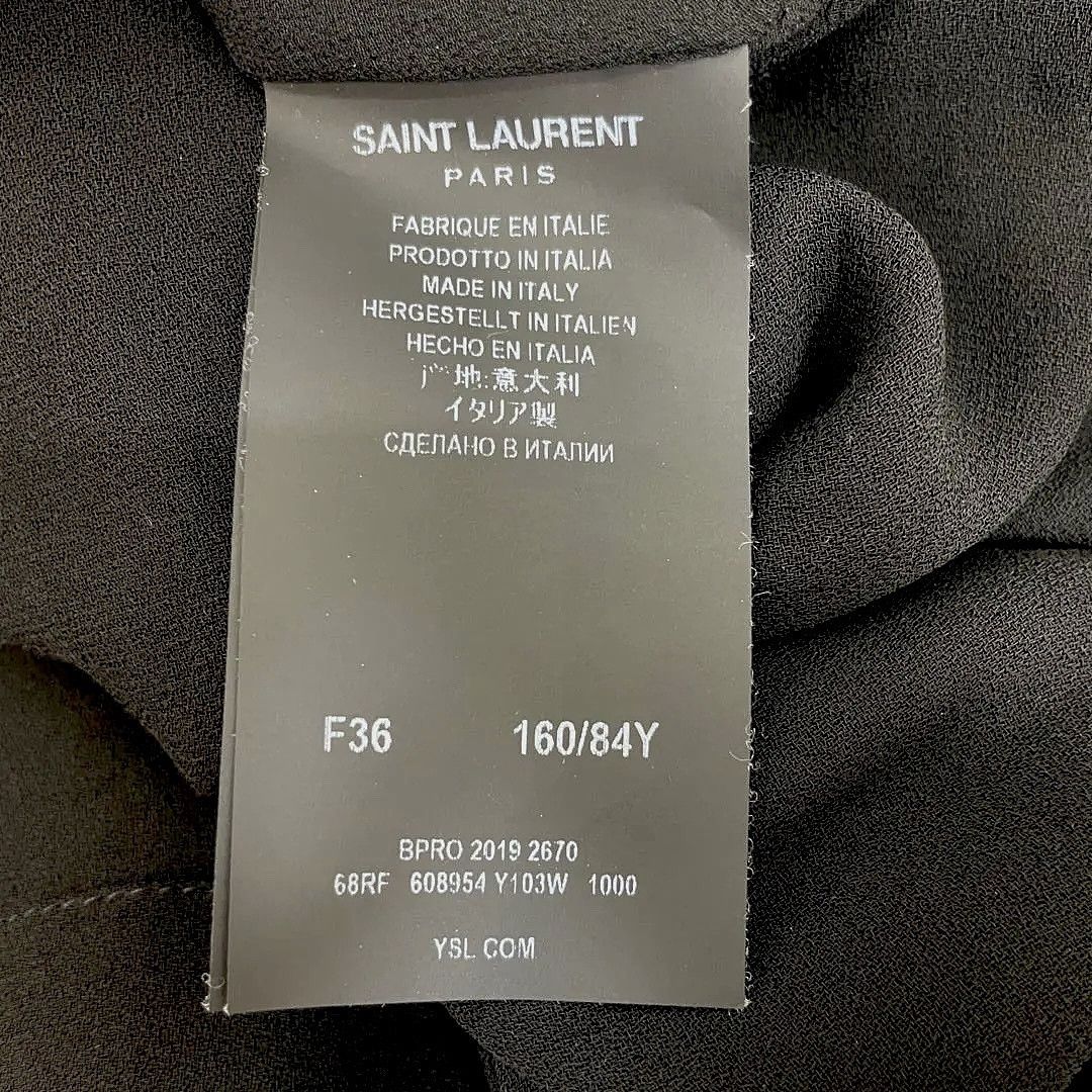 Saint Laurent Paris Saint Laurent Black Viscose Mini Dress Size 36 Size XS / US 0-2 / IT 36-38 - 4 Thumbnail