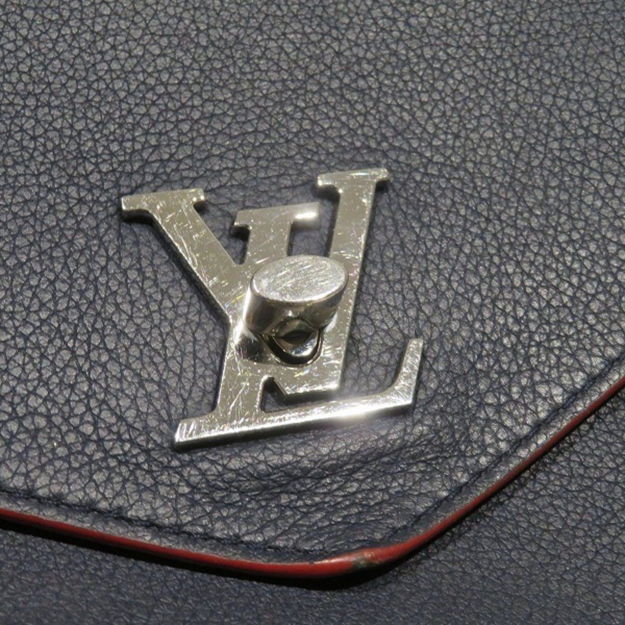 Louis Vuitton Louis Vuitton MyLockme BB M53196 Marine Rouge Turnlock Closure Handbag Shoulder Bag for Women Size ONE SIZE - 7 Thumbnail