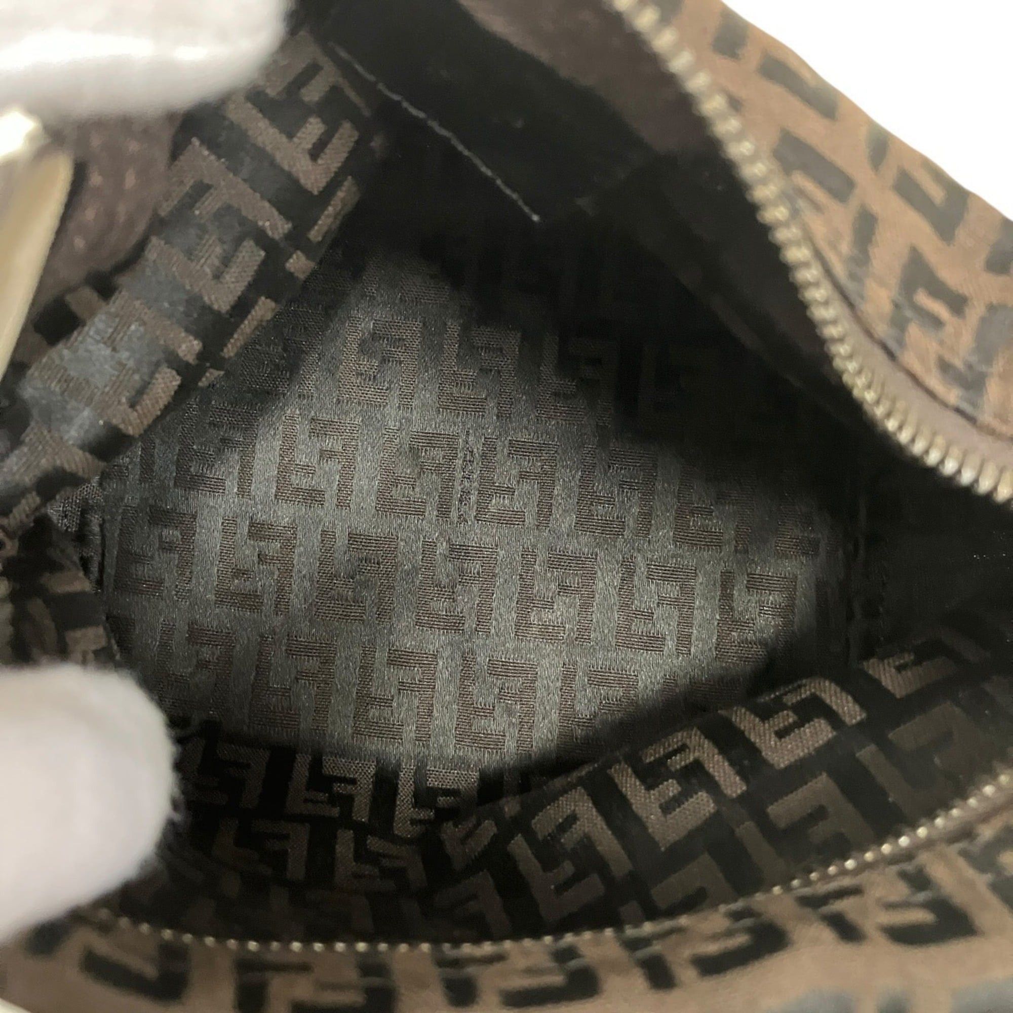 Fendi Fendi Zucca pattern pouch handbag, canvas leather Size ONE SIZE - 6 Thumbnail