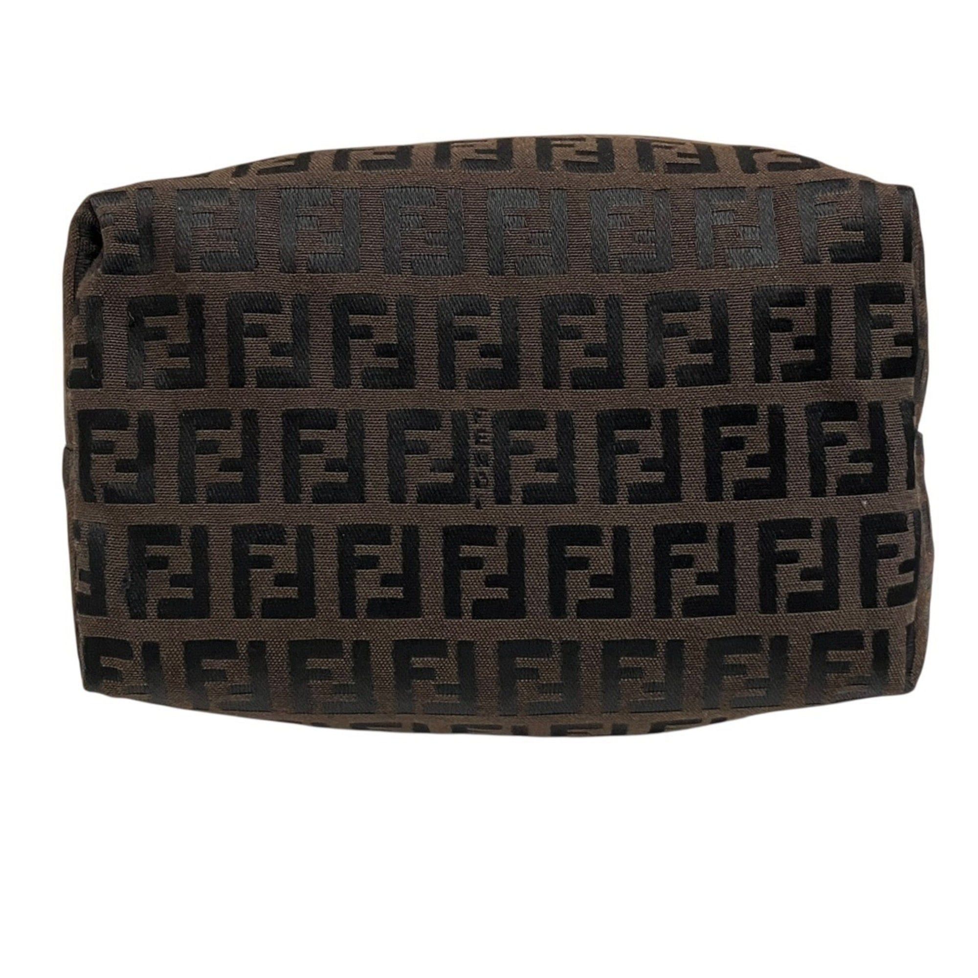 Fendi Fendi Zucca pattern pouch handbag, canvas leather Size ONE SIZE - 3 Thumbnail