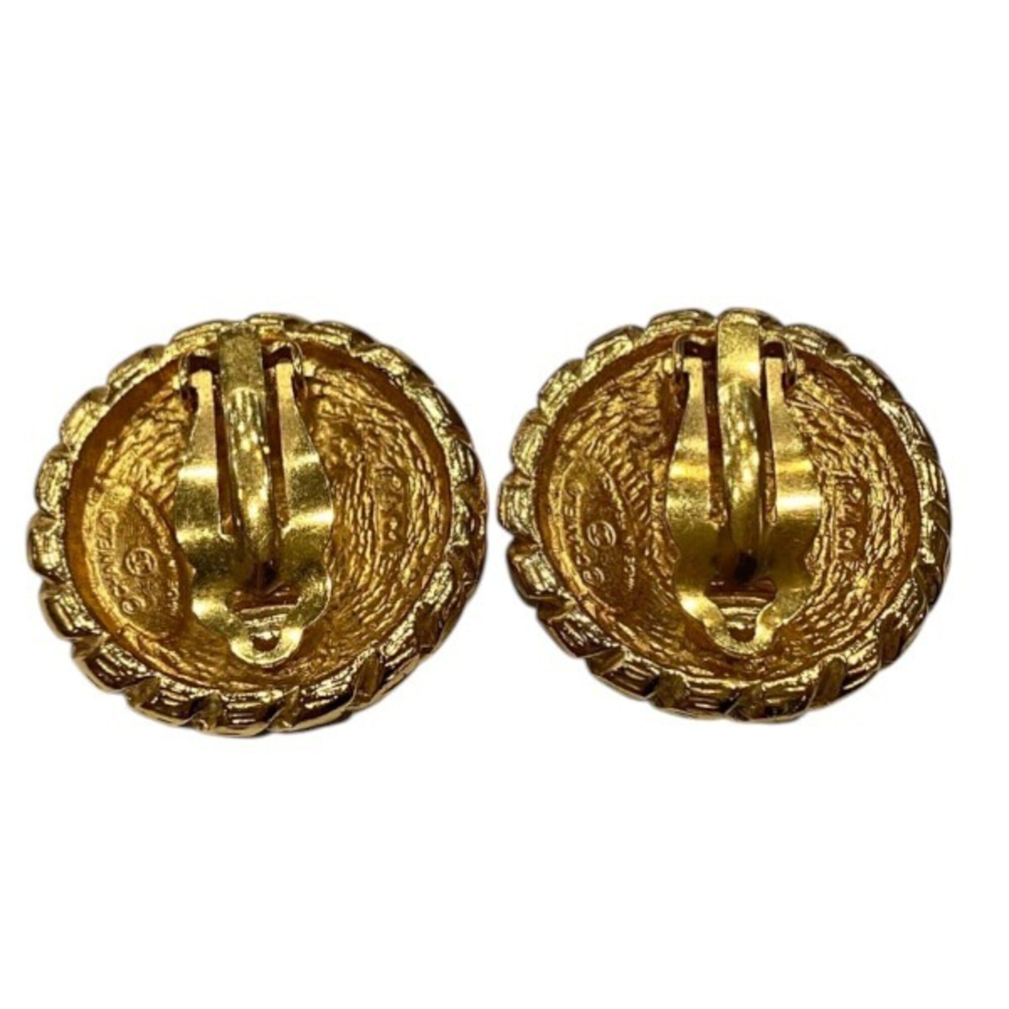 Chanel Chanel Coco Mark Gold Vintage Brand Earrings for Women Size ONE SIZE - 3 Thumbnail