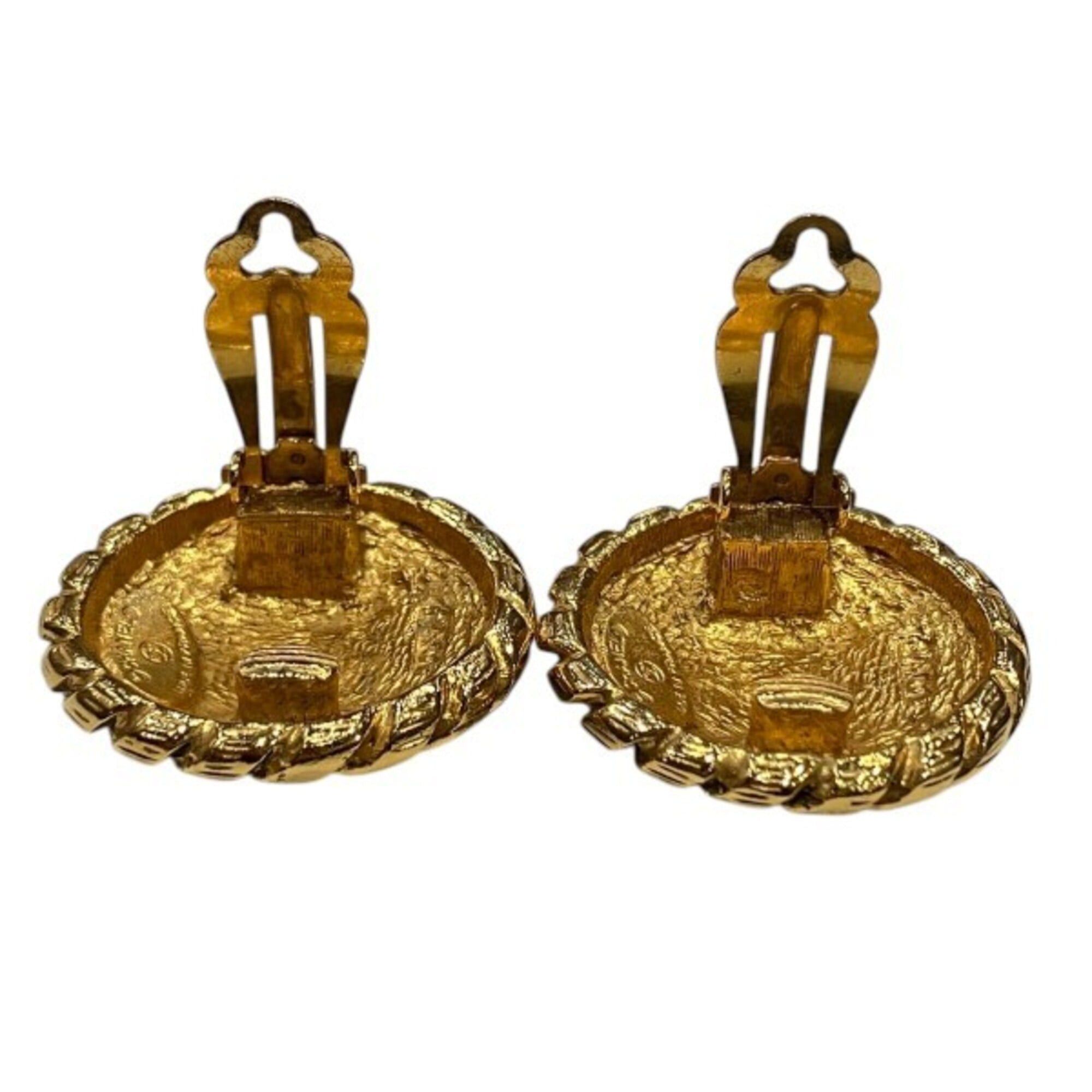 Chanel Chanel Coco Mark Gold Vintage Brand Earrings for Women Size ONE SIZE - 4 Thumbnail