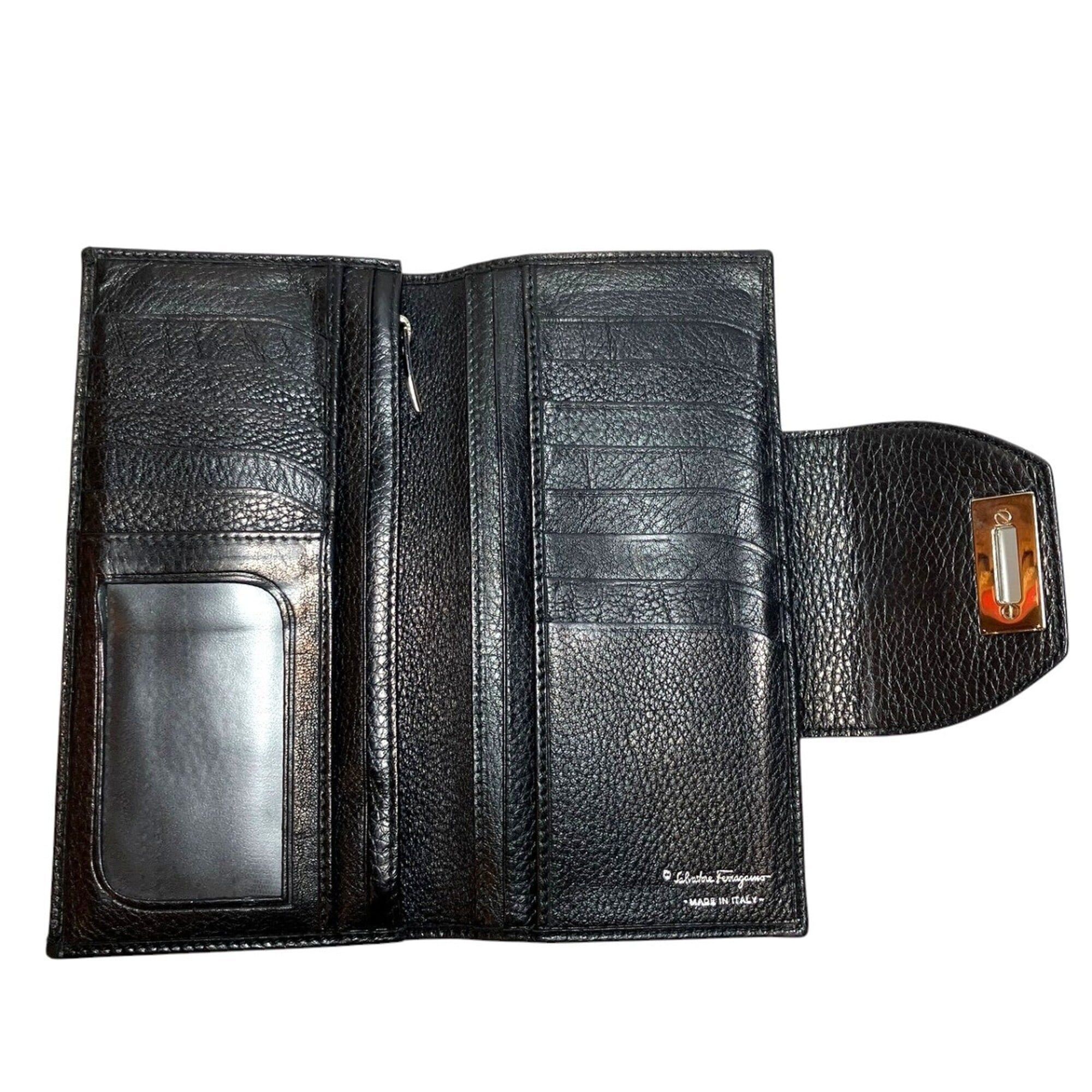 Salvatore Ferragamo Salvatore Ferragamo long wallet, Gancini leather, IK-224209 Size ONE SIZE - 3 Thumbnail