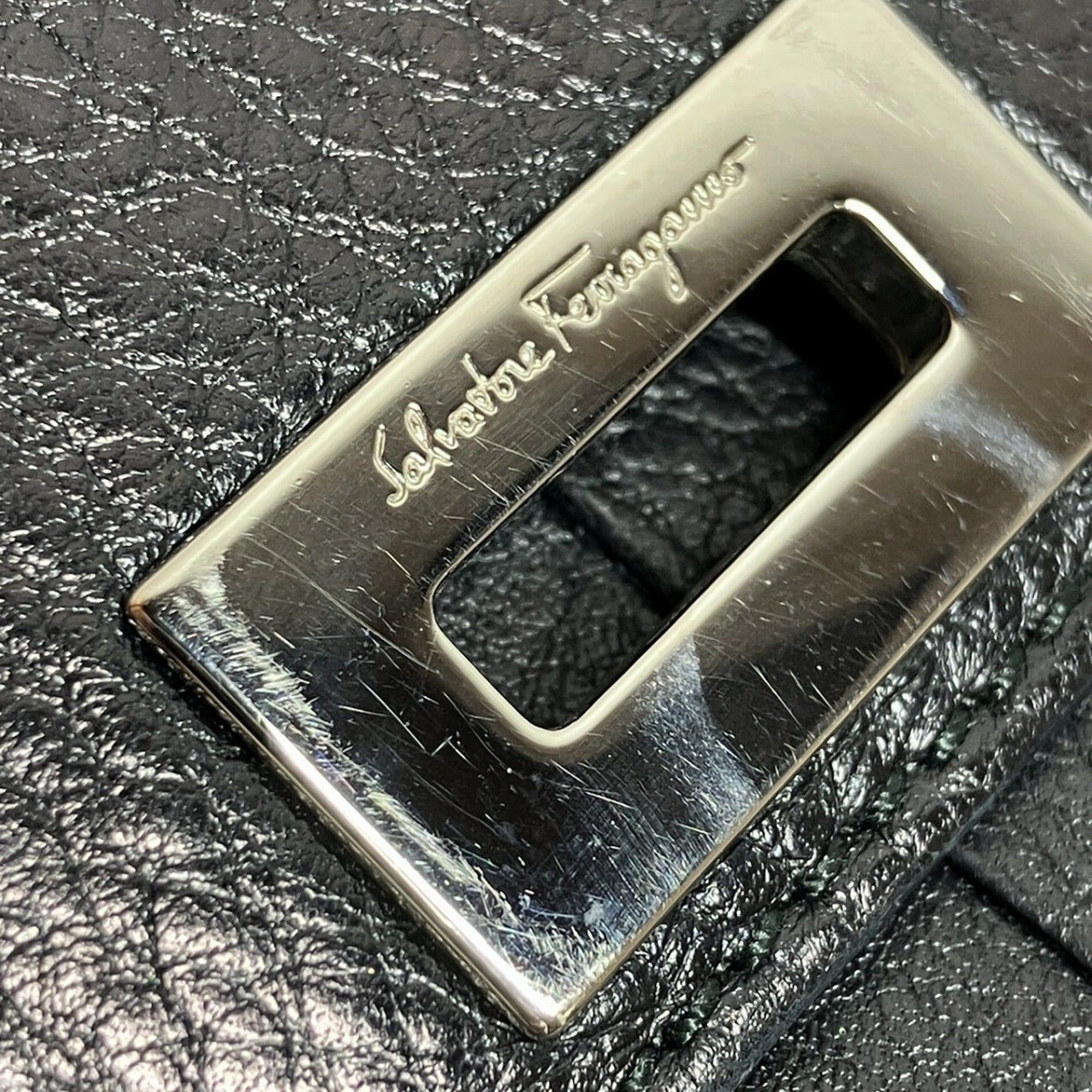 Salvatore Ferragamo Salvatore Ferragamo long wallet, Gancini leather, IK-224209 Size ONE SIZE - 7 Thumbnail