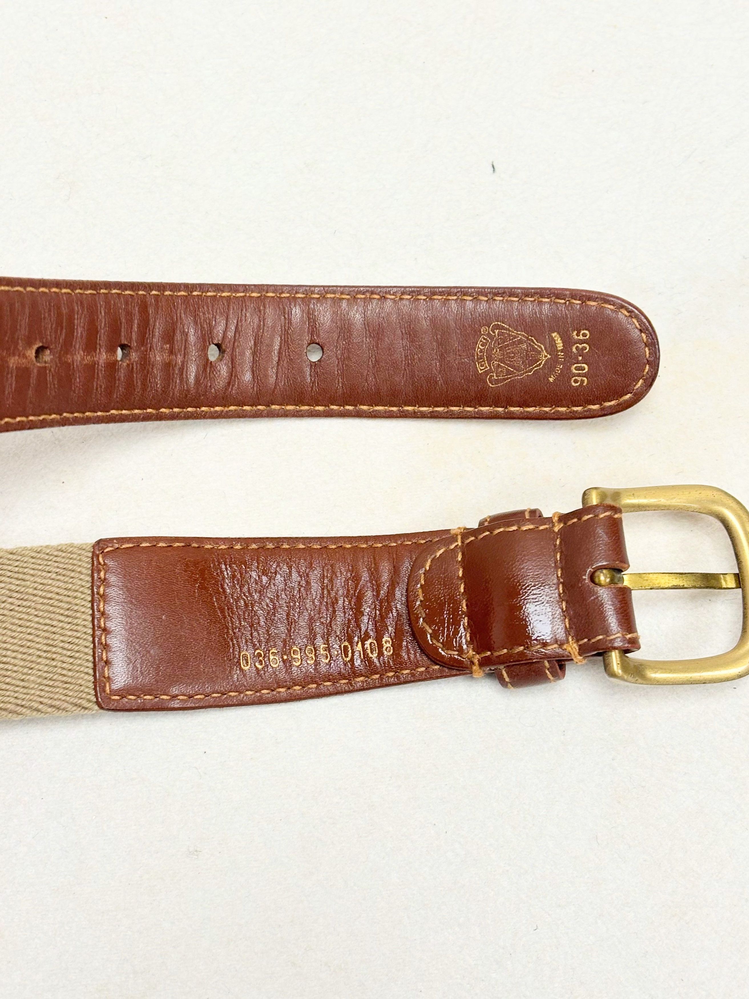 Gucci Ceinture Toile et cuir Size ONE SIZE - 7 Thumbnail